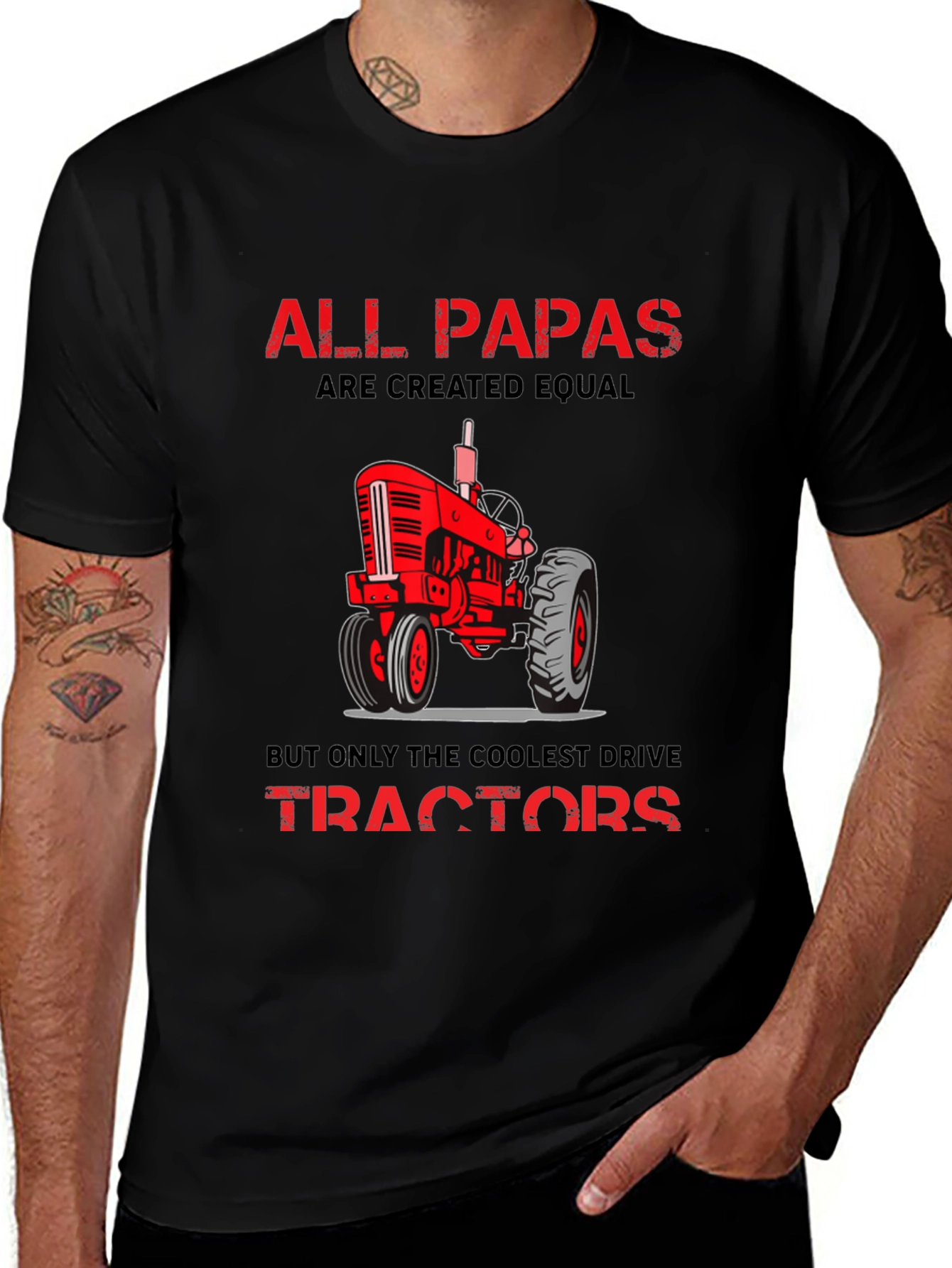 All Papas Tractor T-Shirt - Coolest Dads Drive Tractors!