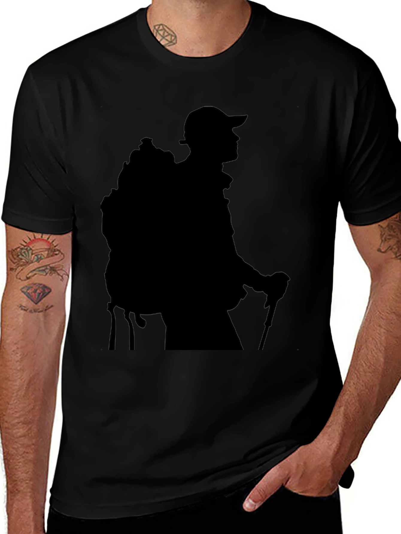 Variant 3 of Hiking Silhouette T-Shirt - Adventure Ready