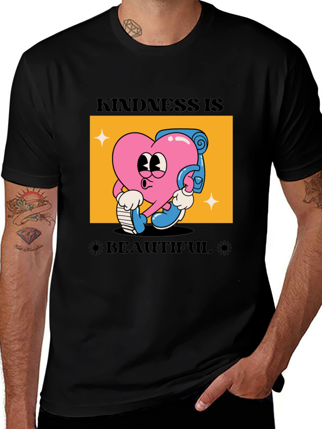 Variant 11 of Kindness Is Beautiful Black Graphic Tee