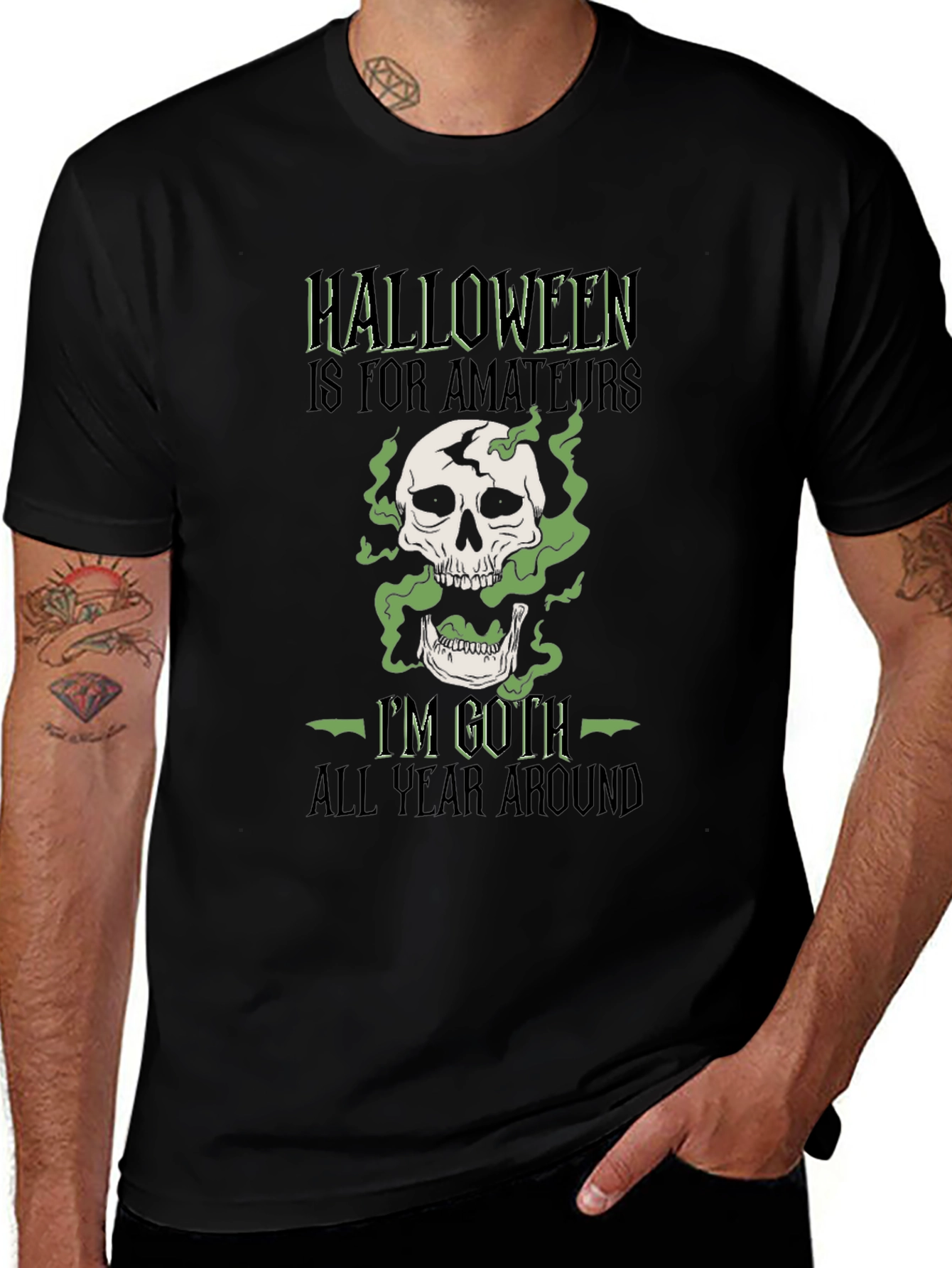 Variant 9 of Goth All Year Round Halloween T-Shirt