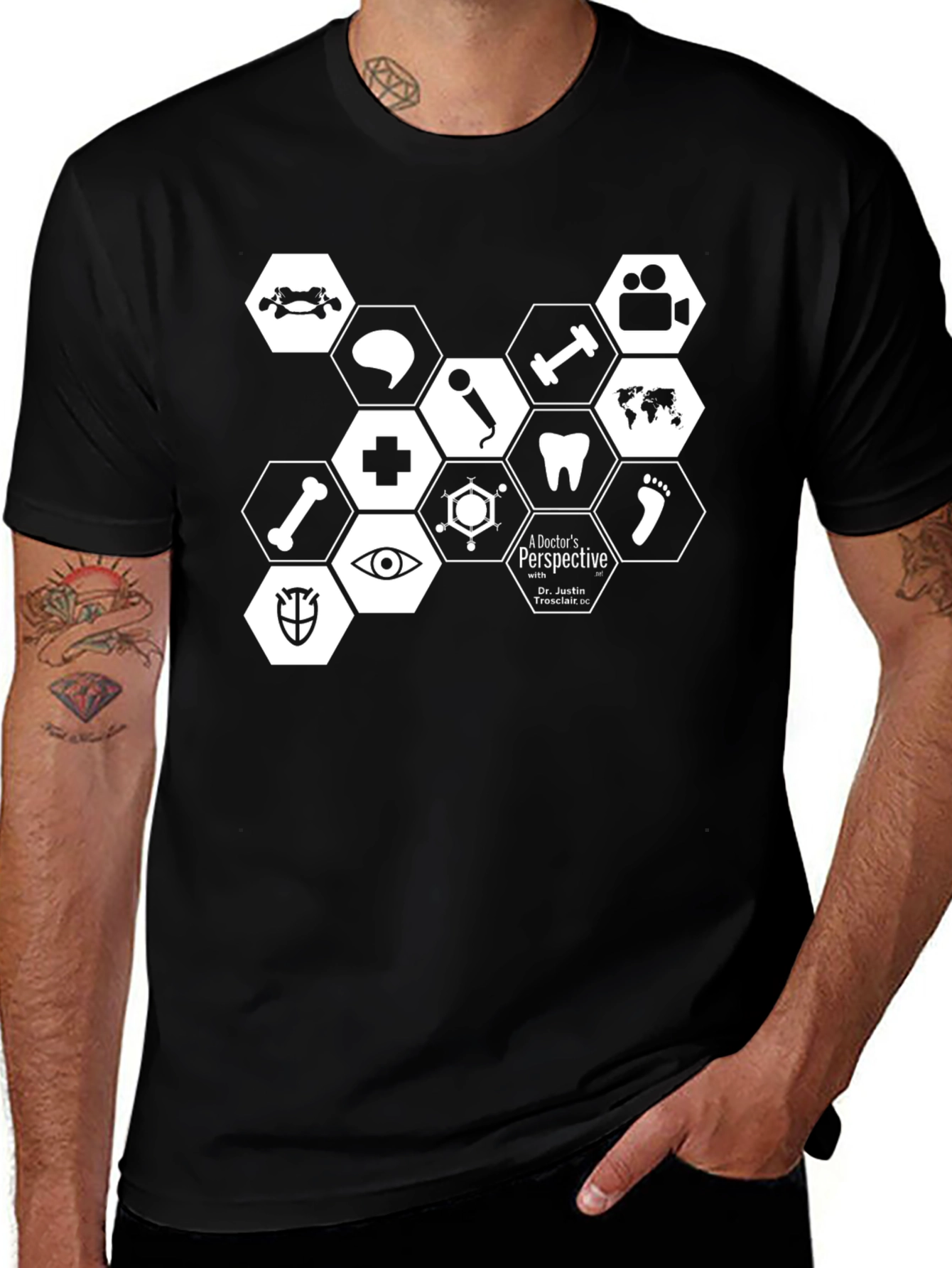 Variant 10 of Doctor's Perspective Graphic Tee - Black