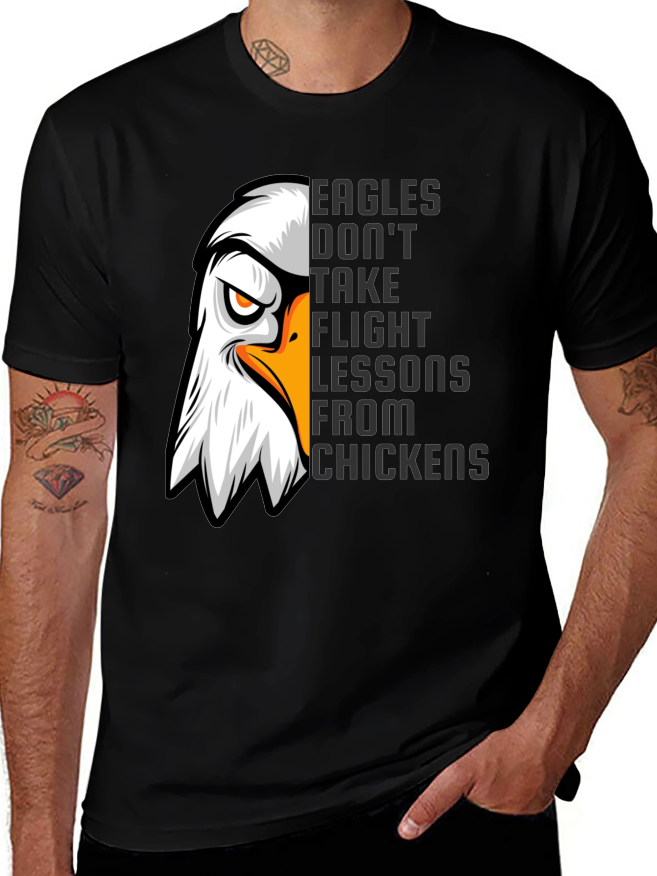 Variant 6 of Eagles Don't Take Flight Lessons Men's Graphic Tee