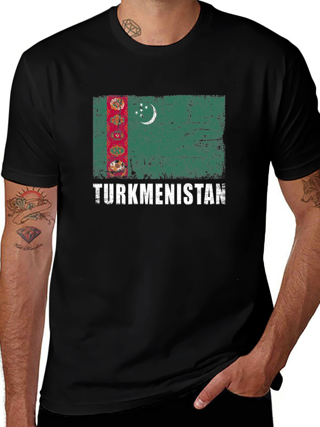 Turkmenistan Flag Graphic T-Shirt