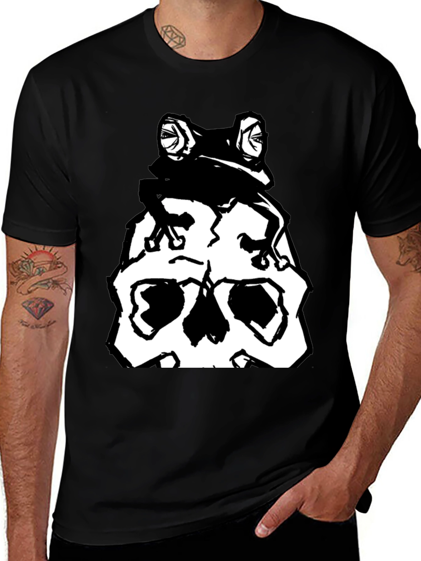 Variant 9 of Frog Skull T-Shirt - Dark Humor Graphic Tee