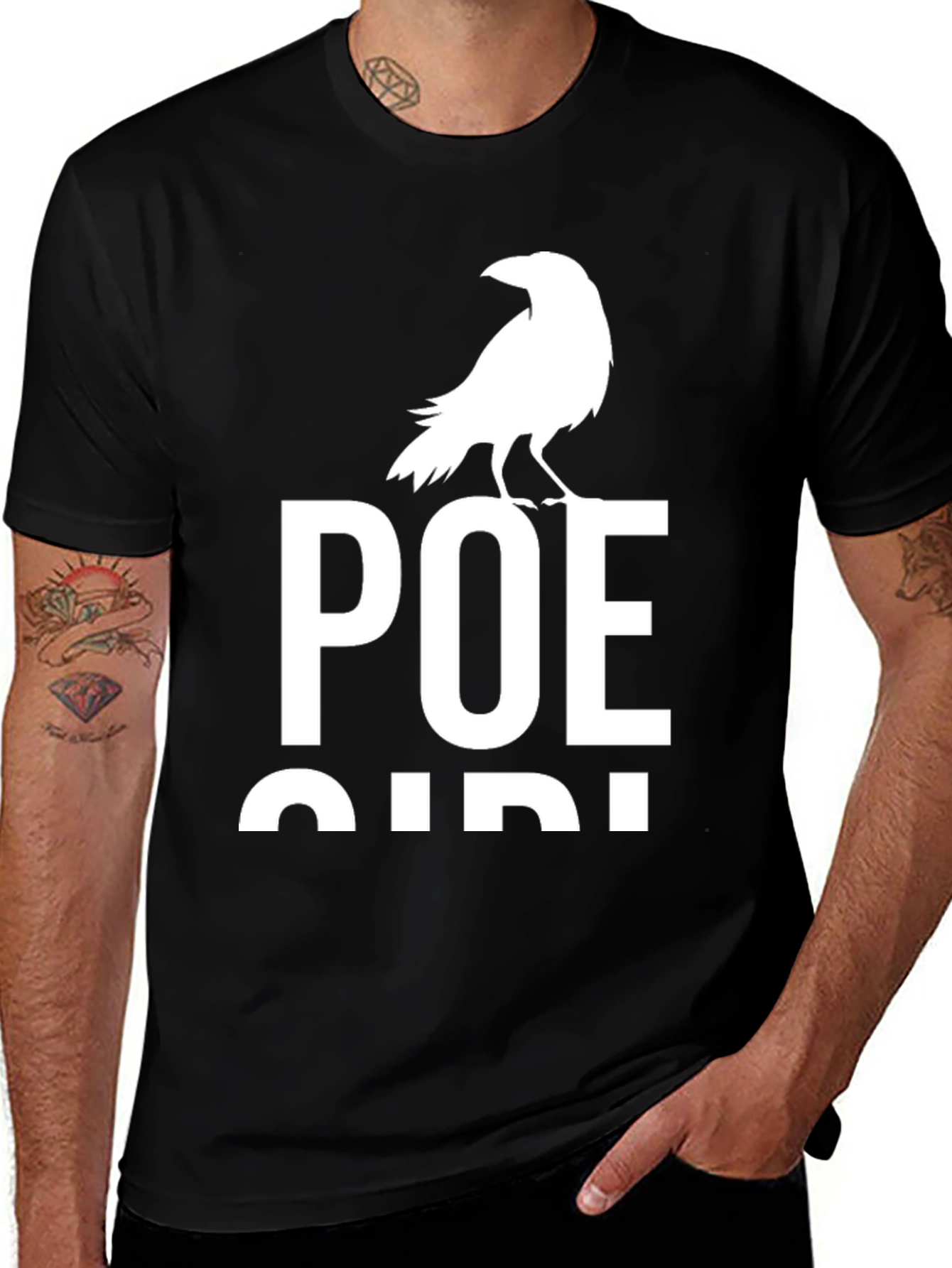 Poe Bird Raven Graphic Tee - Unisex T-Shirt