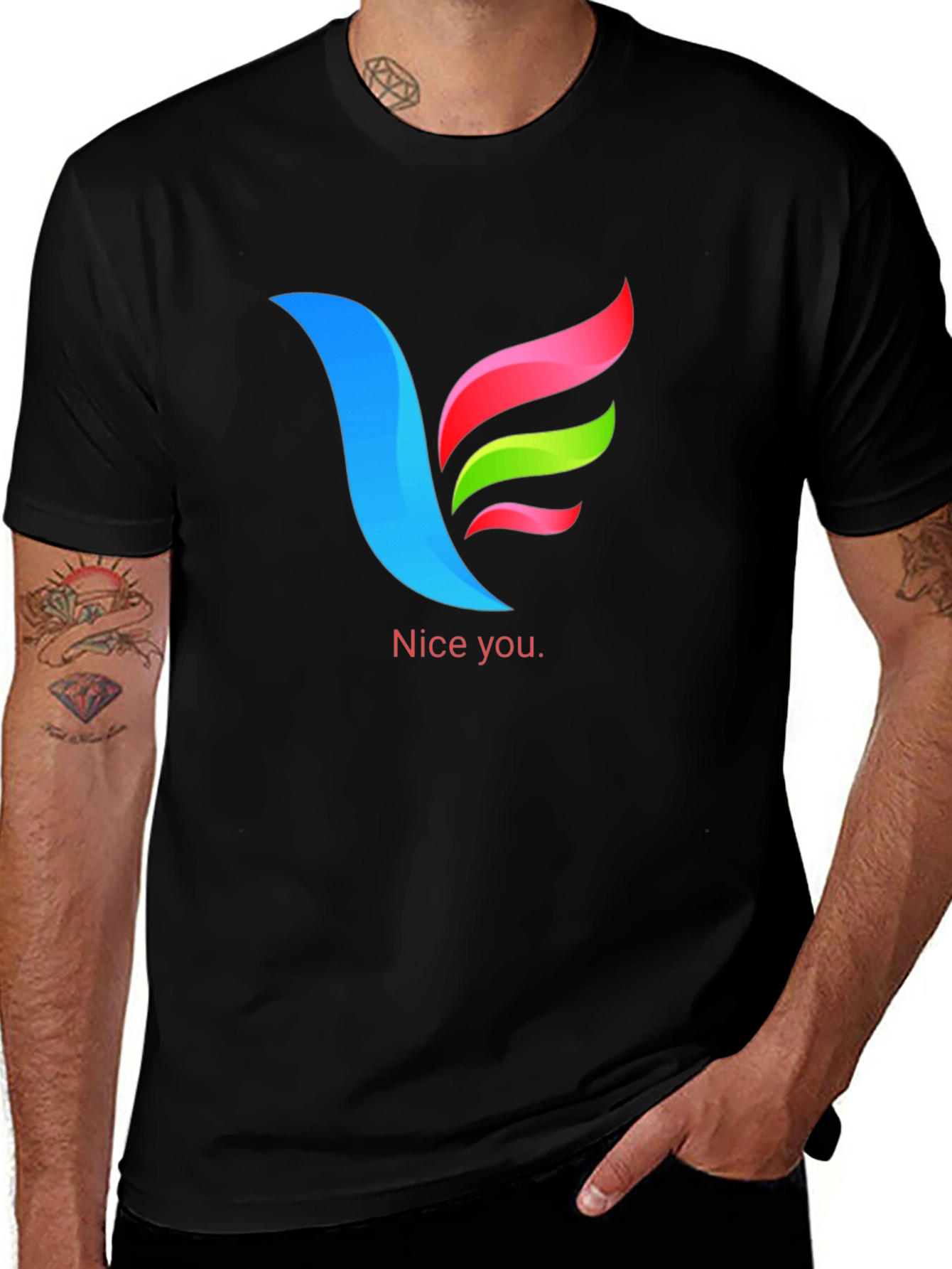 Variant 5 of Modern Graphic Tee - "Nice You" Design