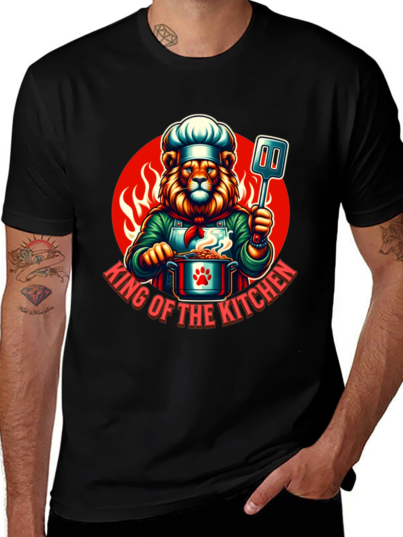 Variant 11 of King of the Kitchen Chef Lion T-Shirt