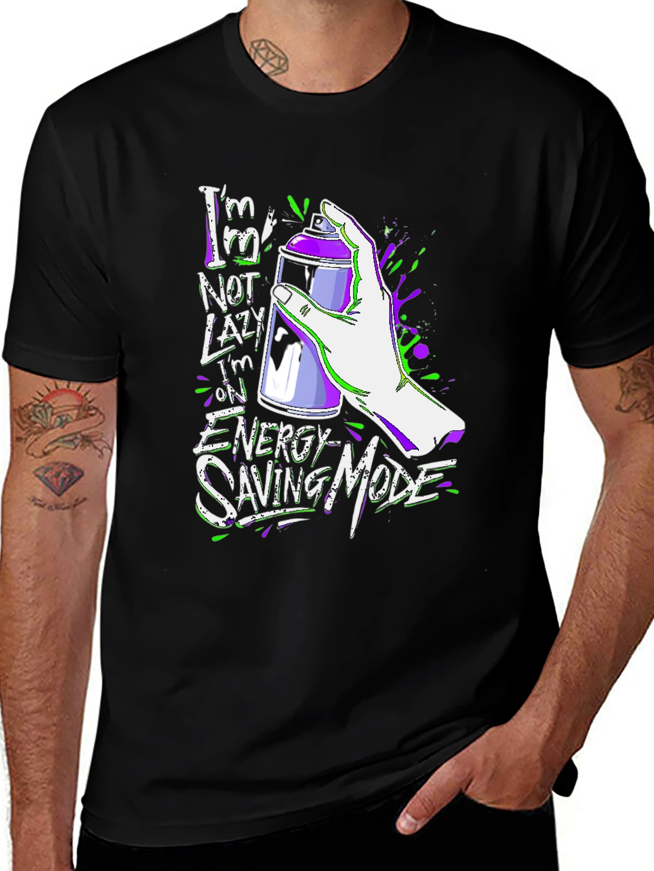 Energy Saving Mode Graphic T-Shirt