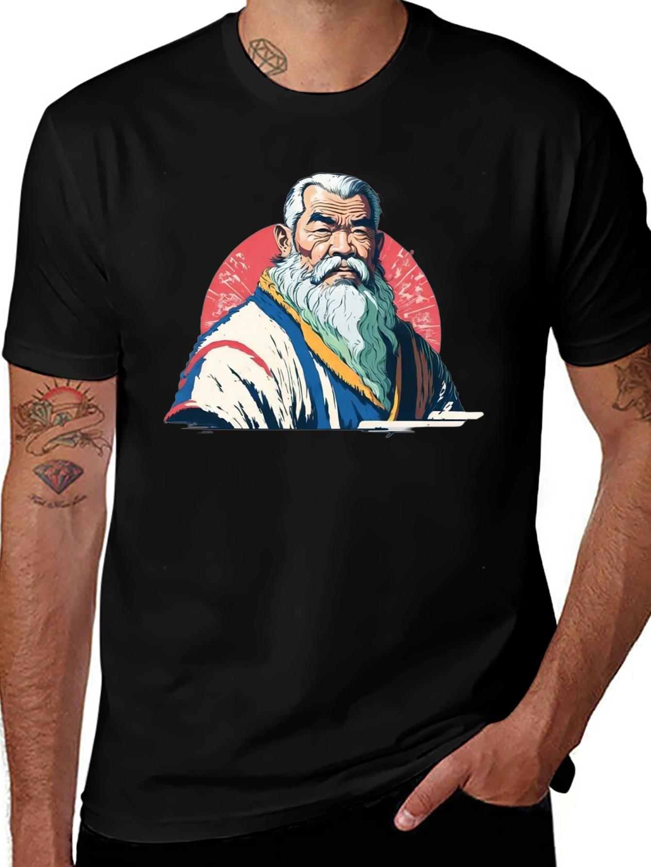 Black Samurai Elder Graphic Tee main image