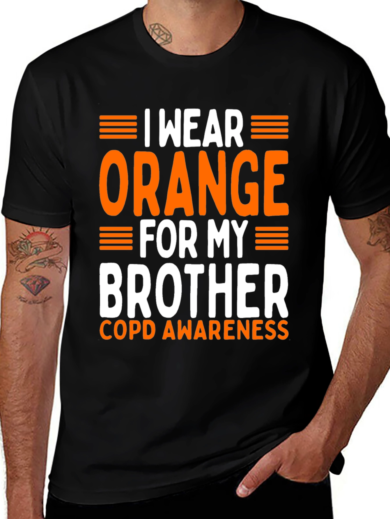 I Wear Orange for My Brother COPD Awareness T-Shirt