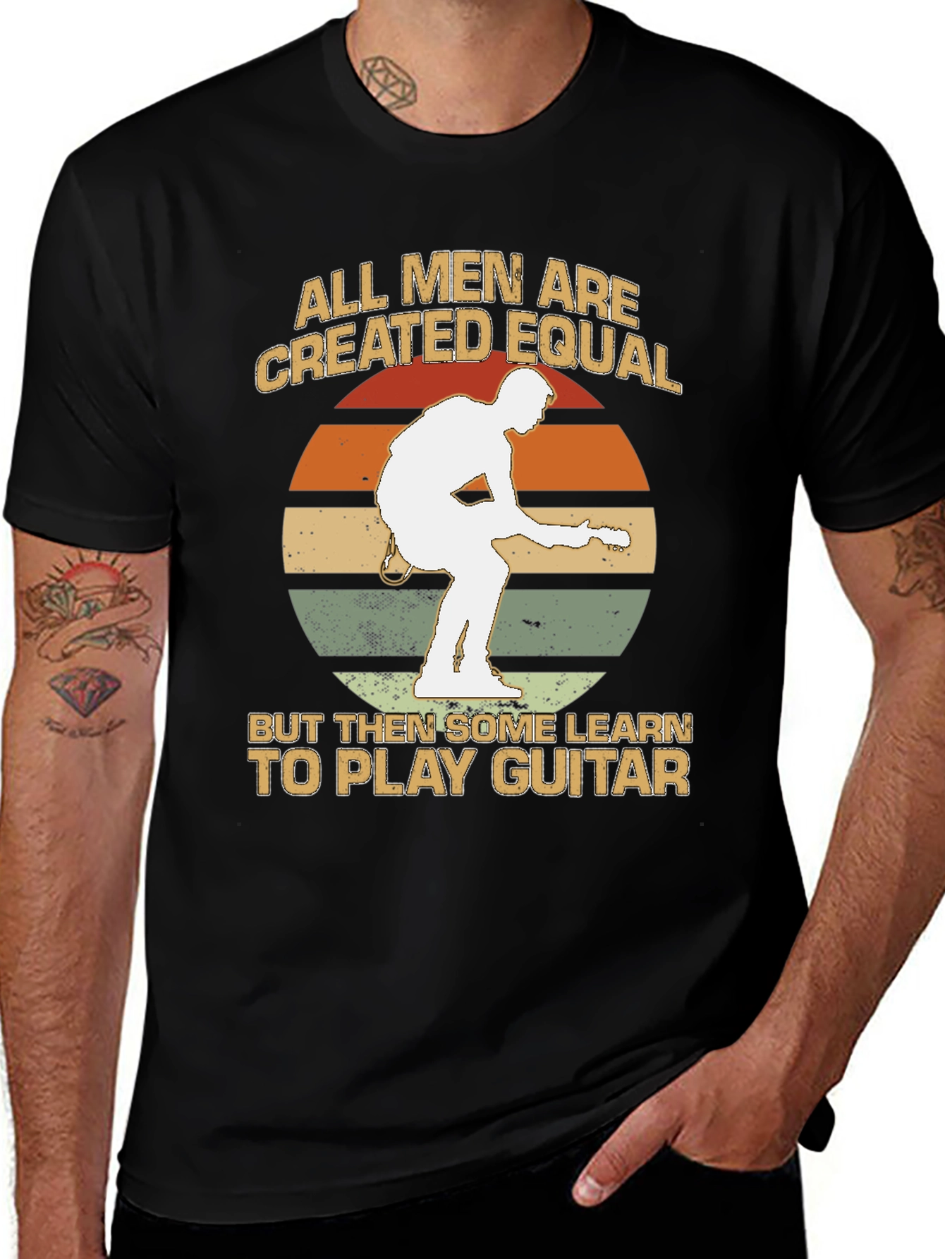 Variant 18 of All Men Created Equal Guitar T-Shirt