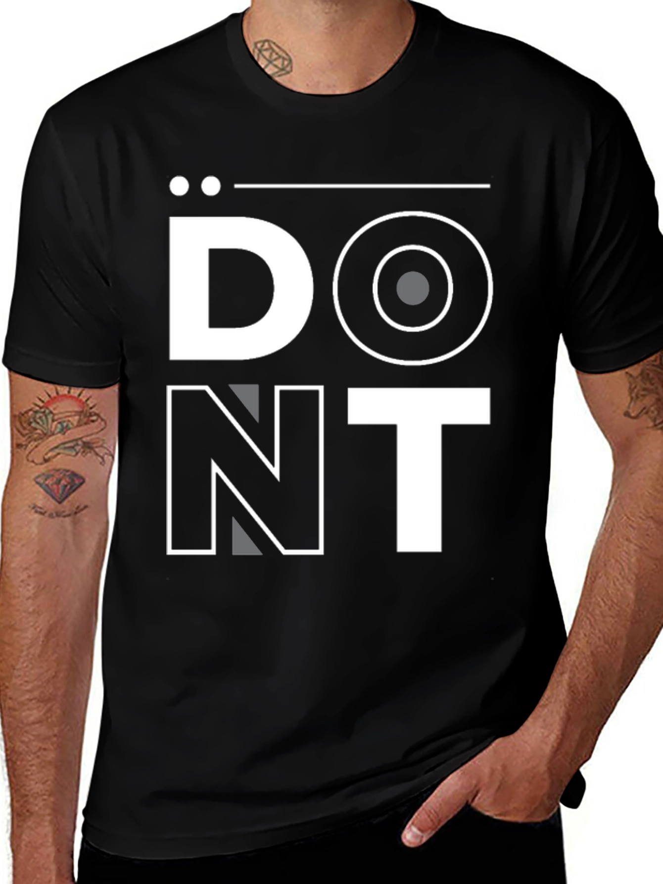 Variant 7 of Don't Graphic Tee - Black Casual Shirt