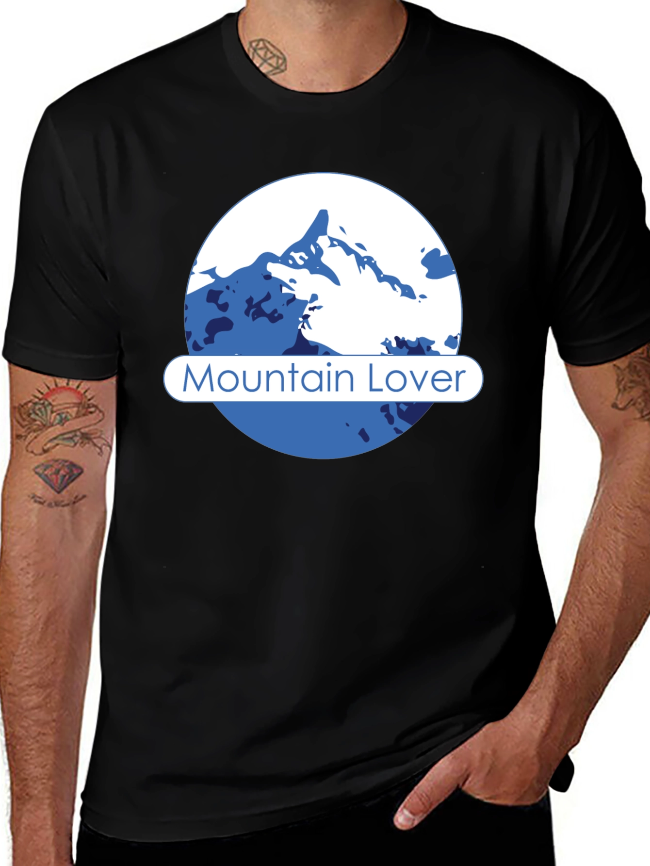 Variant 23 of Mountain Lover Graphic Tee - Black