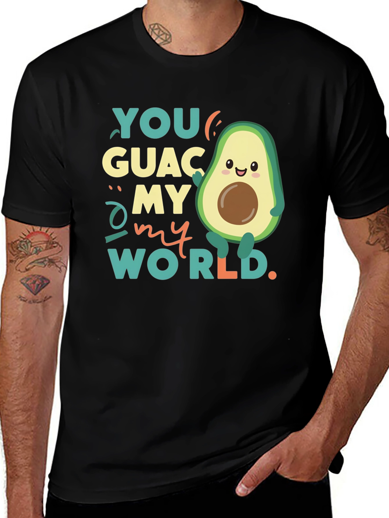 Variant 5 of You Guac My World Graphic Tee - Avocado Lover Shirt