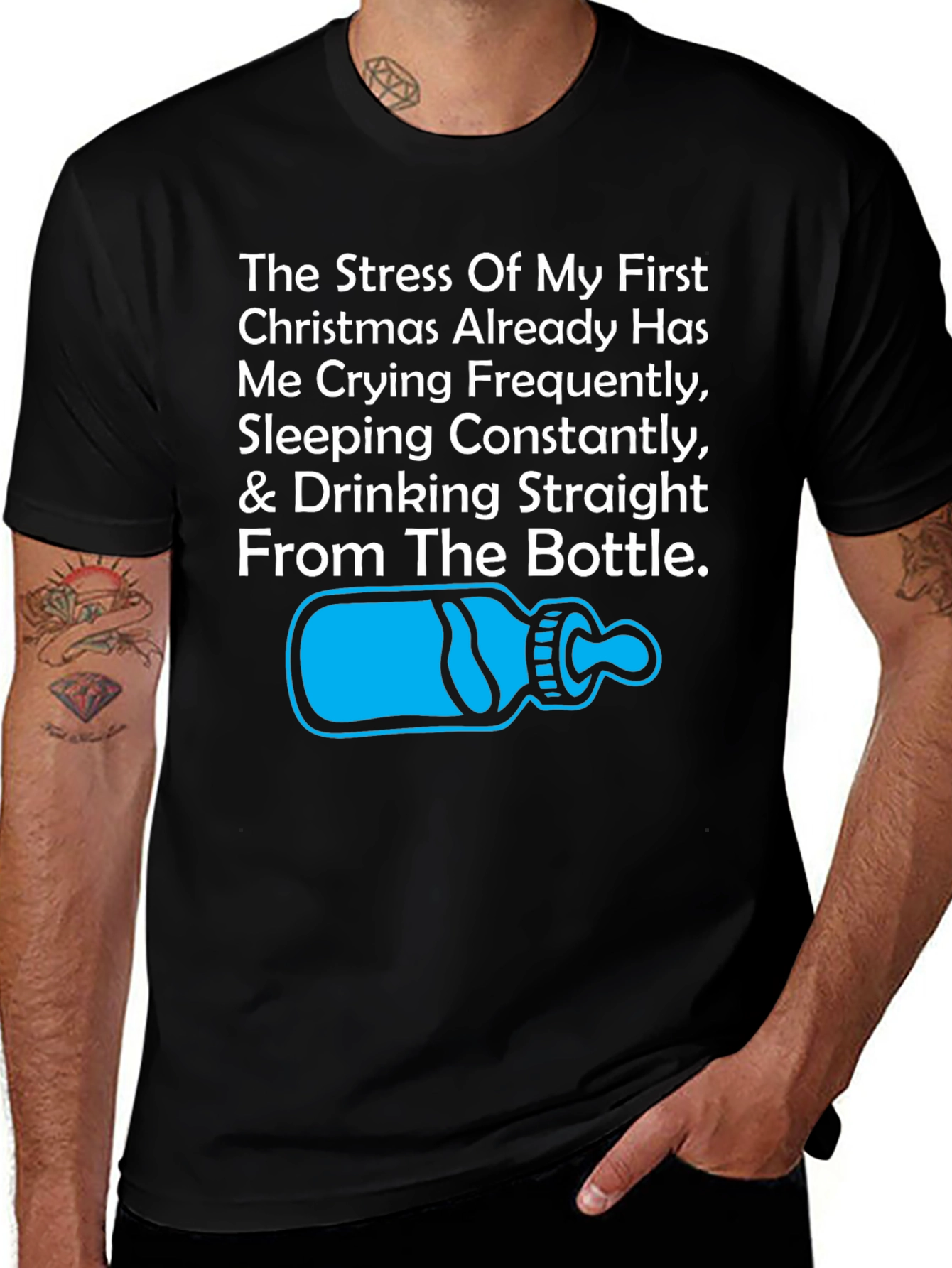 Funny First Christmas Stress T-Shirt