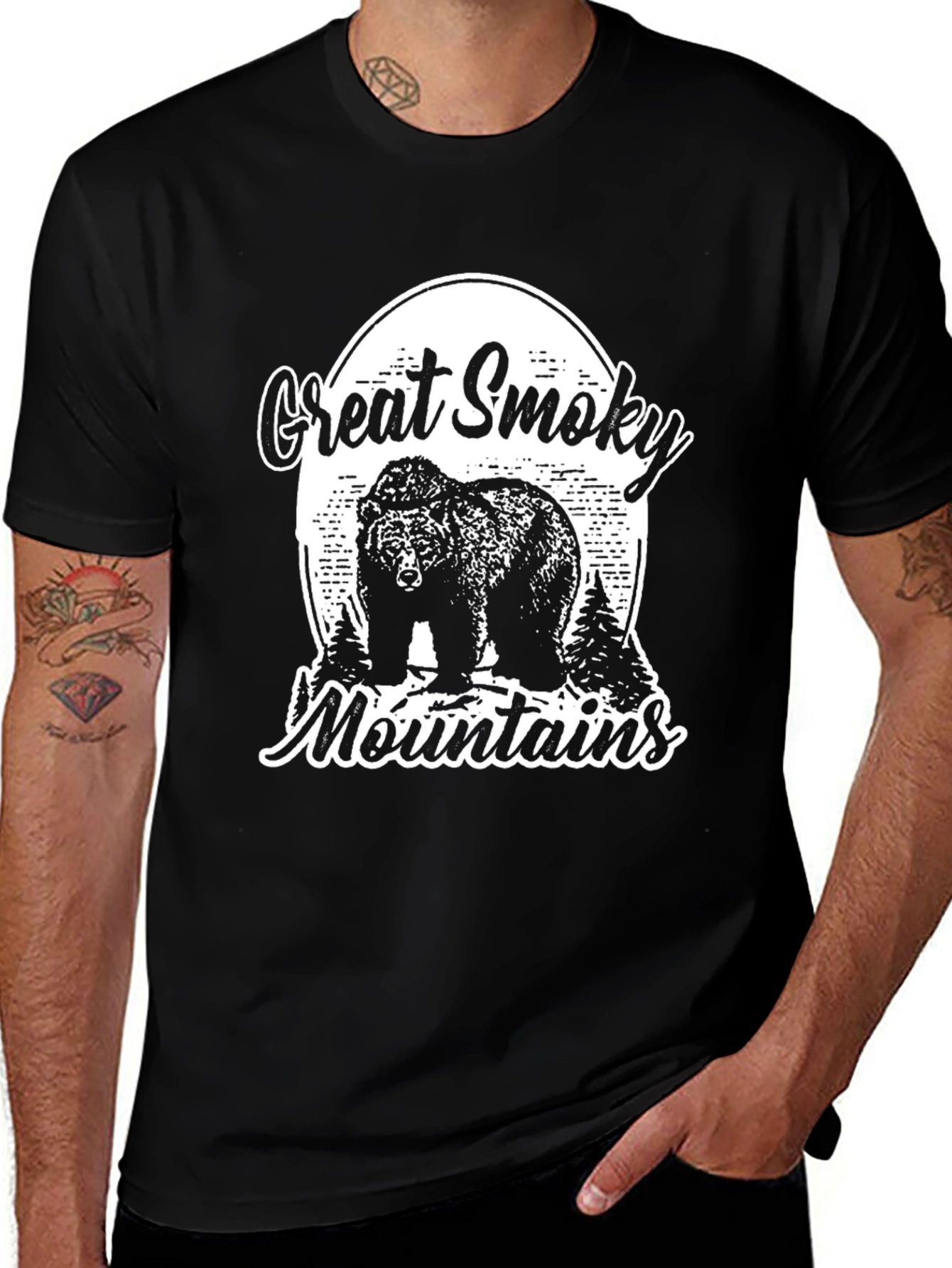 Variant 18 of Great Smoky Mountains Bear Graphic T-Shirt