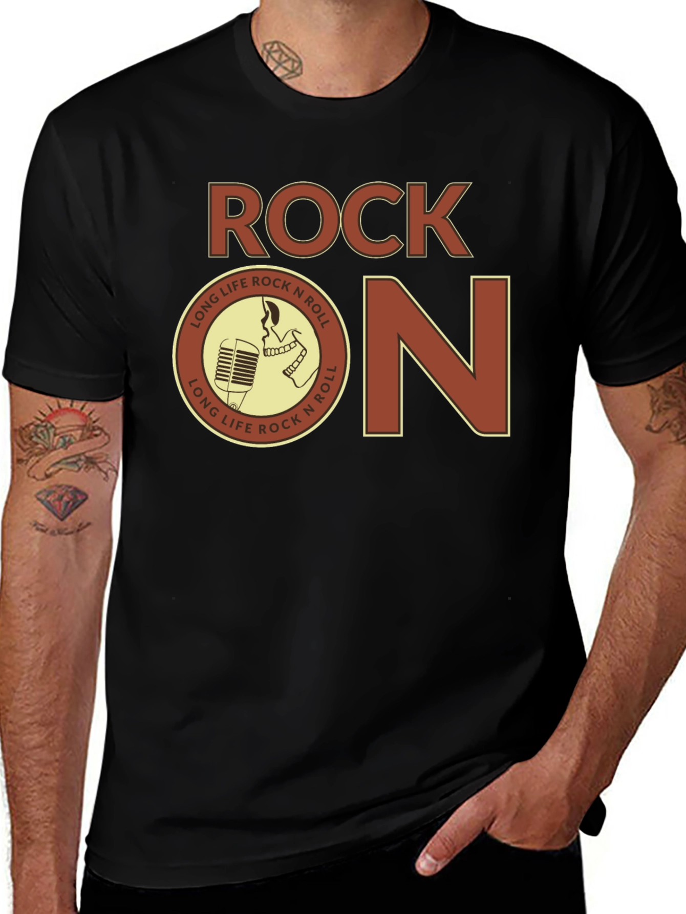 Variant 4 of Rock On Graphic T-Shirt - Classic Rock Apparel