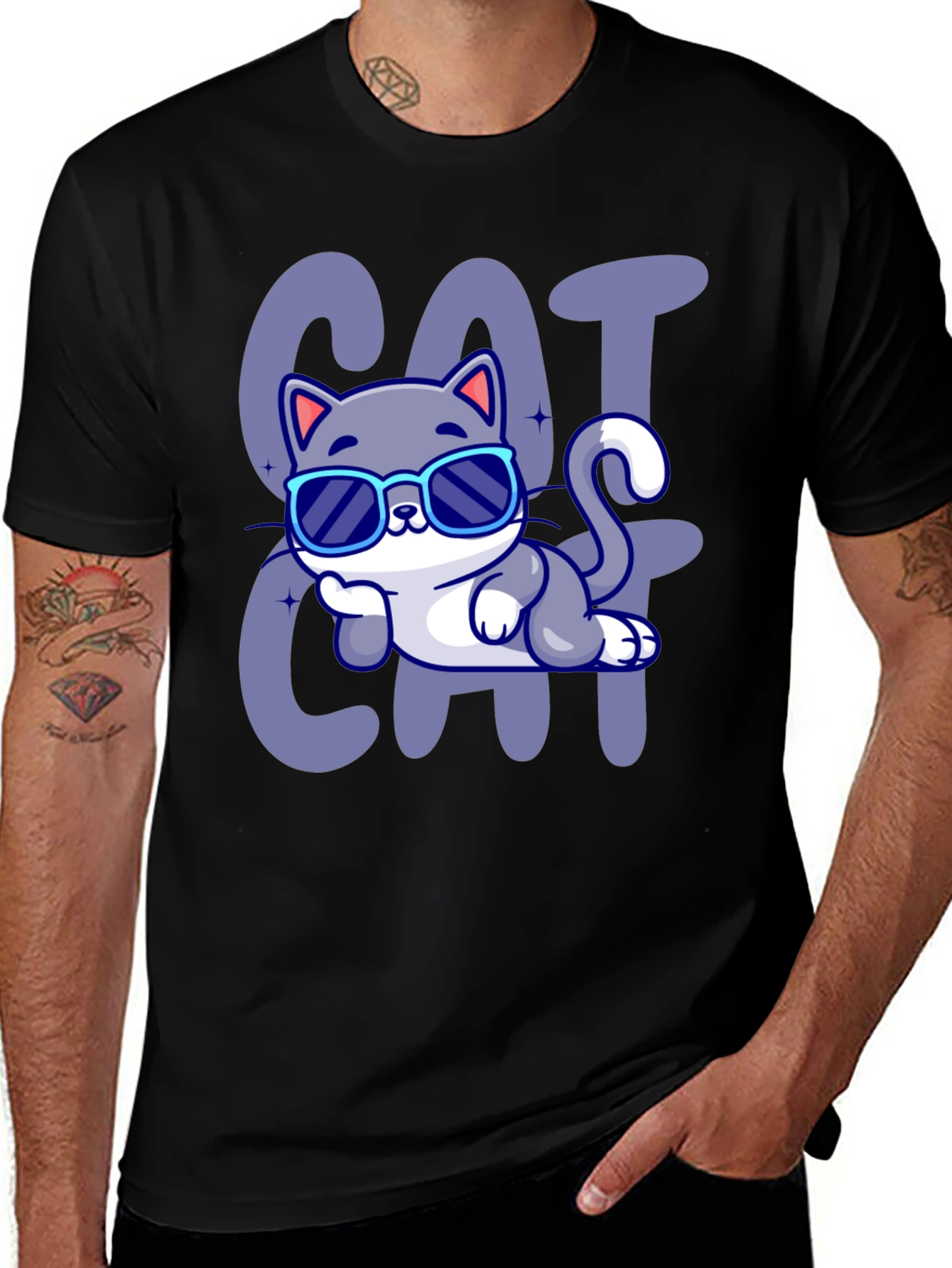 Variant 16 of Cool Cat Cartoon T-Shirt