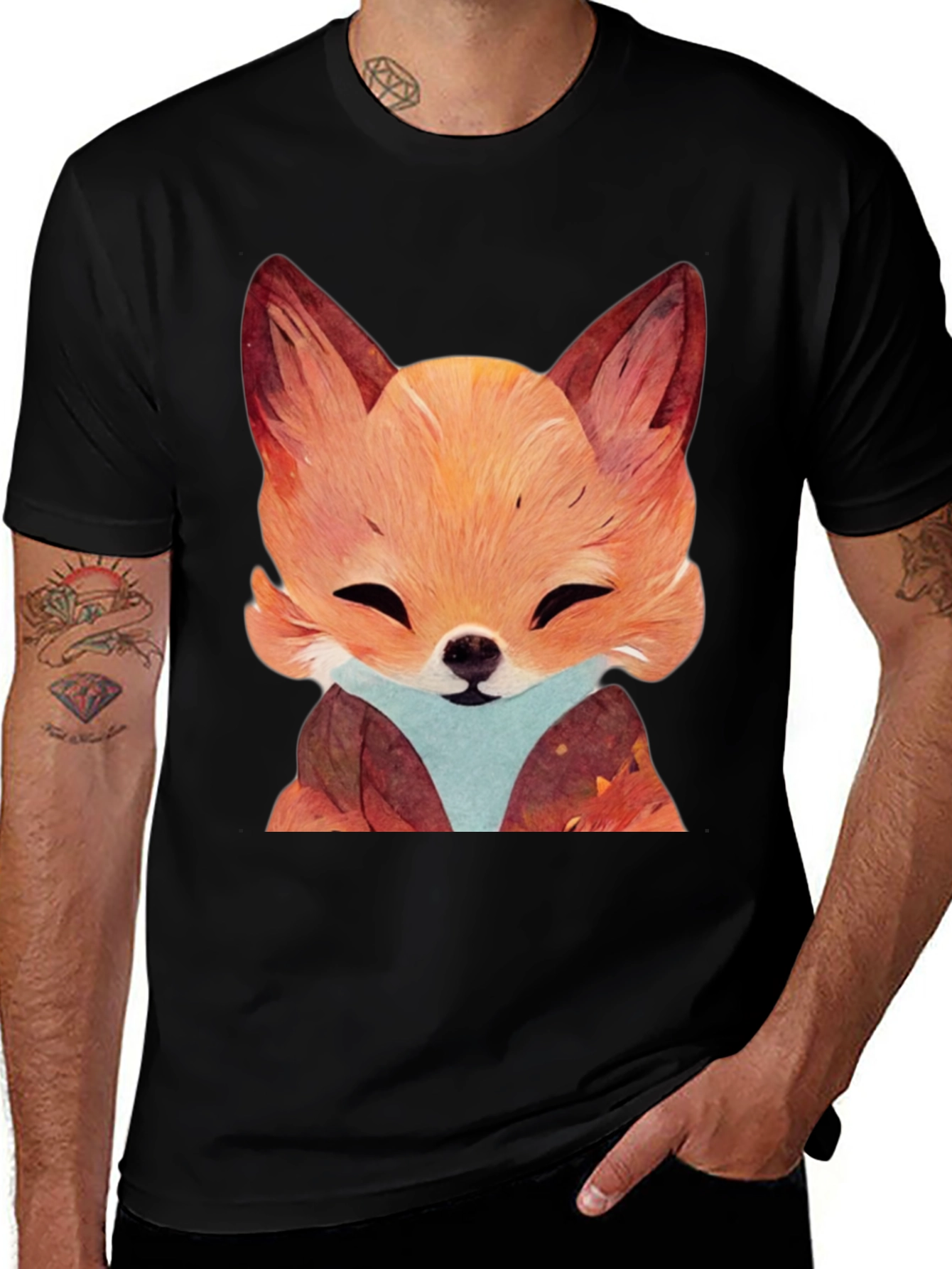 Variant 21 of Fox Graphic Tee - Cute Cartoon Animal T-Shirt