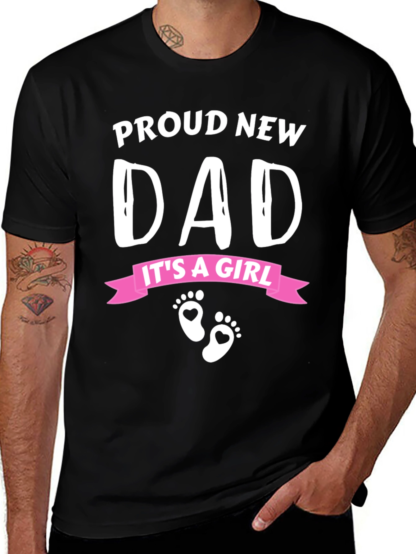Variant 3 of Proud New Dad - It's a Girl T-Shirt