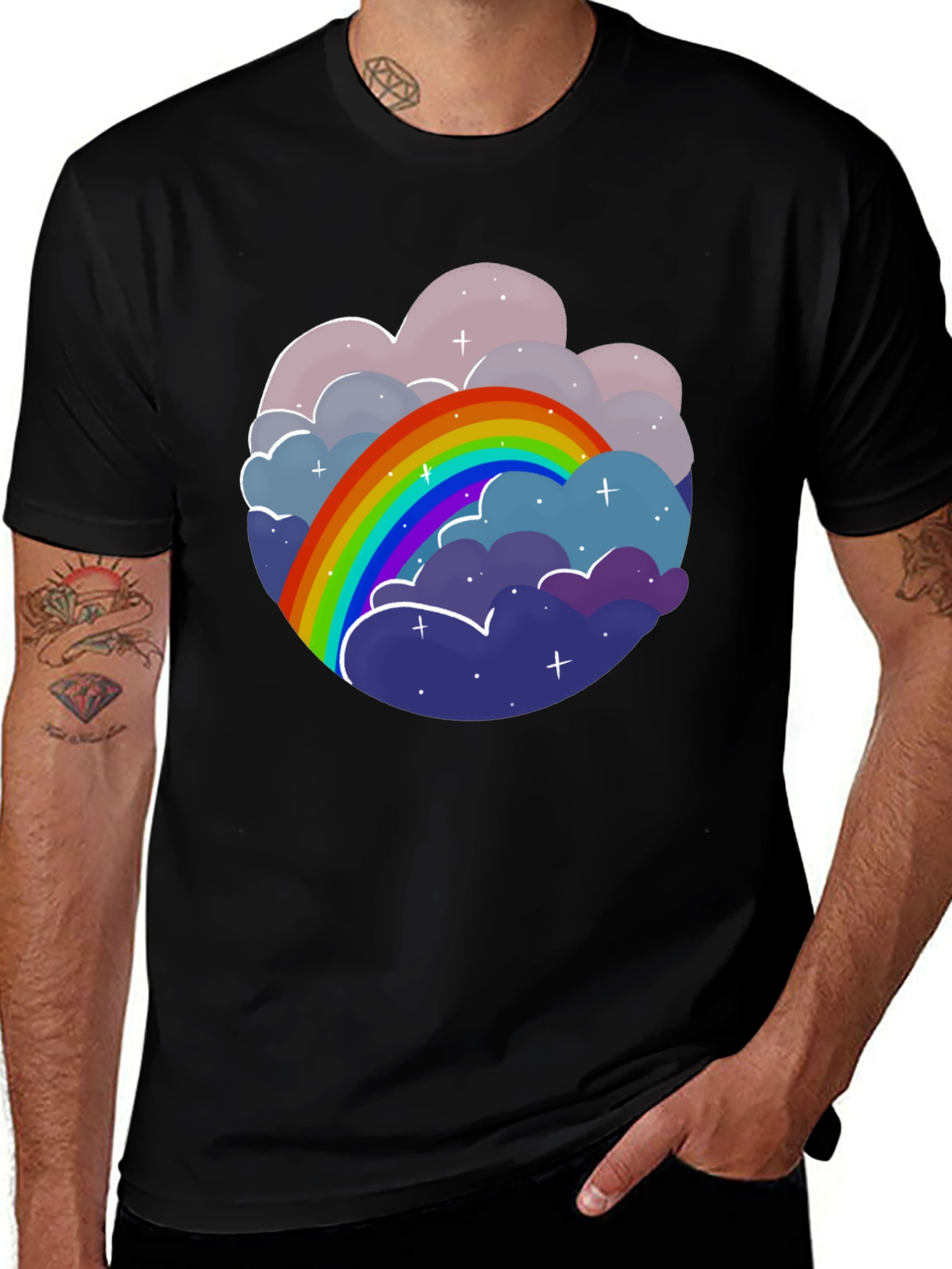 Variant 24 of Rainbow Cloud Graphic T-Shirt