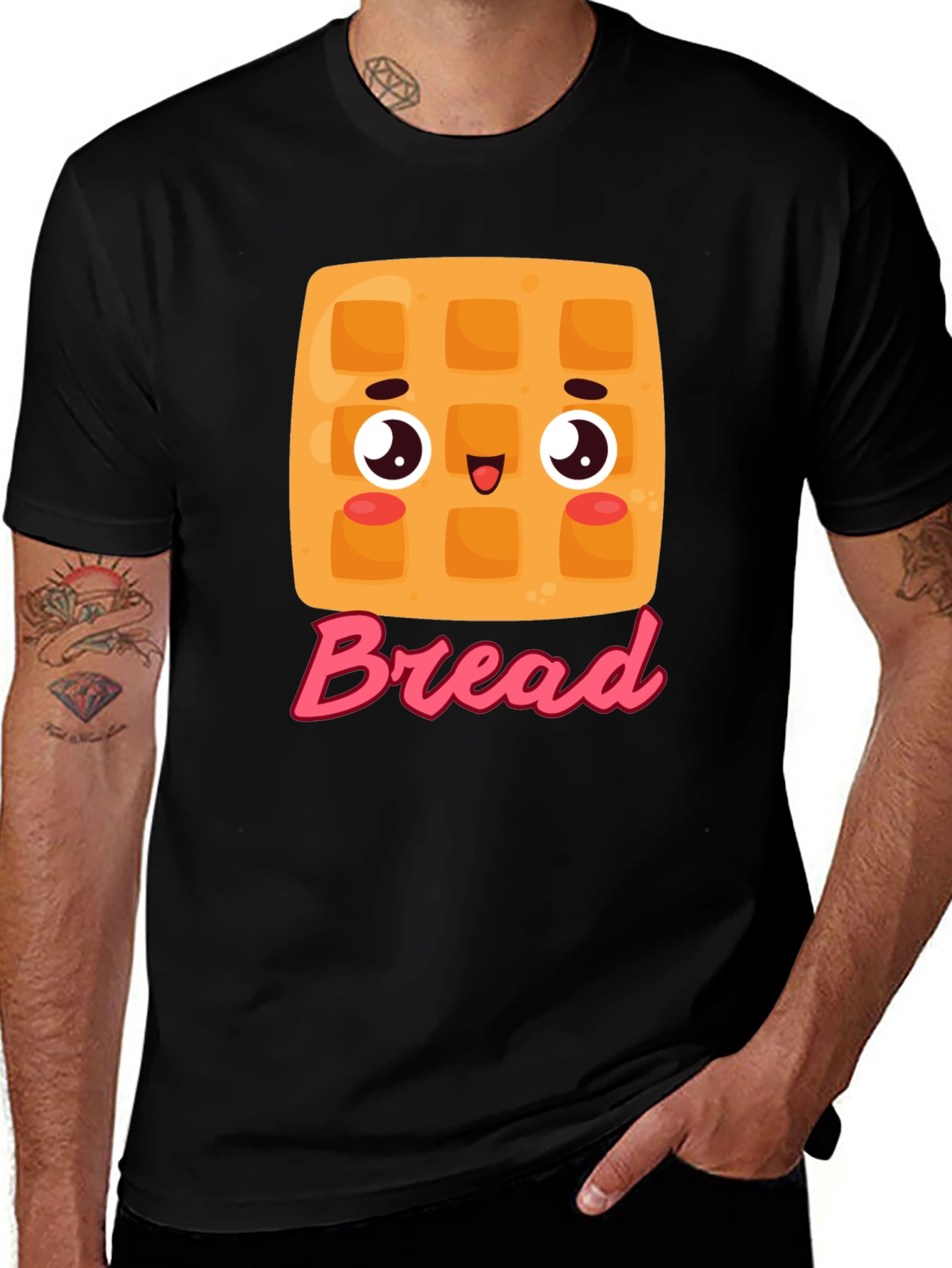 Variant 29 of Cute Cartoon Waffle "Bread" Graphic Tee