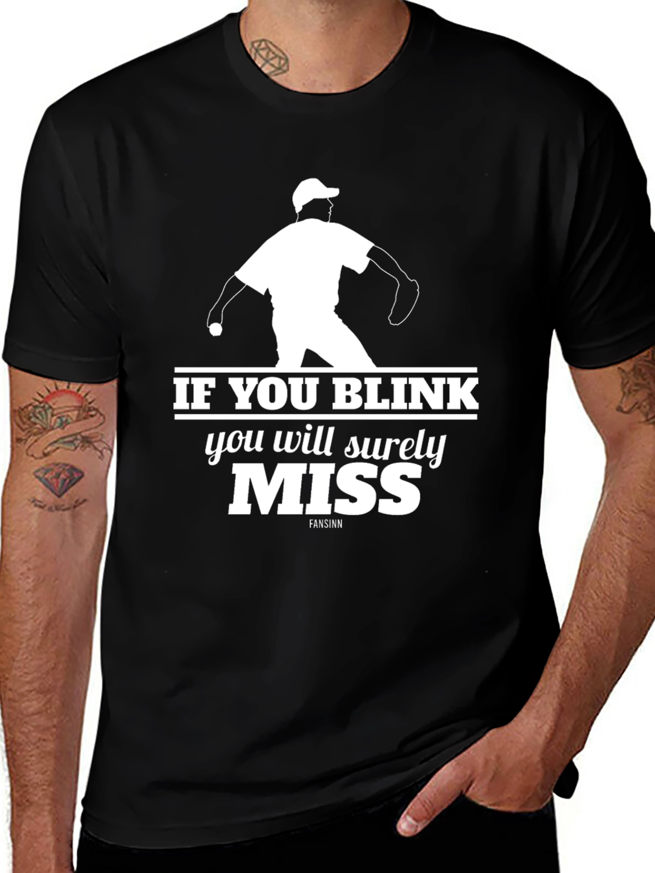 Variant 23 of If You Blink You Will Surely Miss Baseball T-Shirt