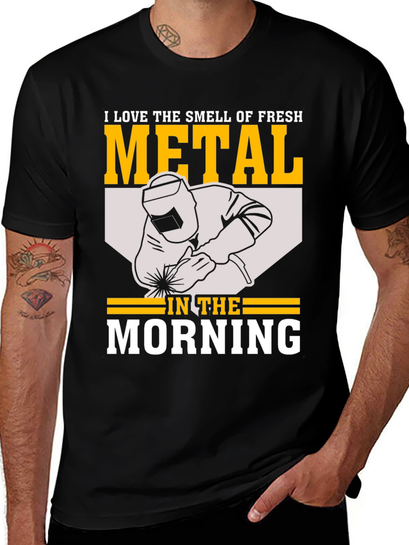 Variant 19 of Welder T-Shirt - Fresh Metal in the Morning