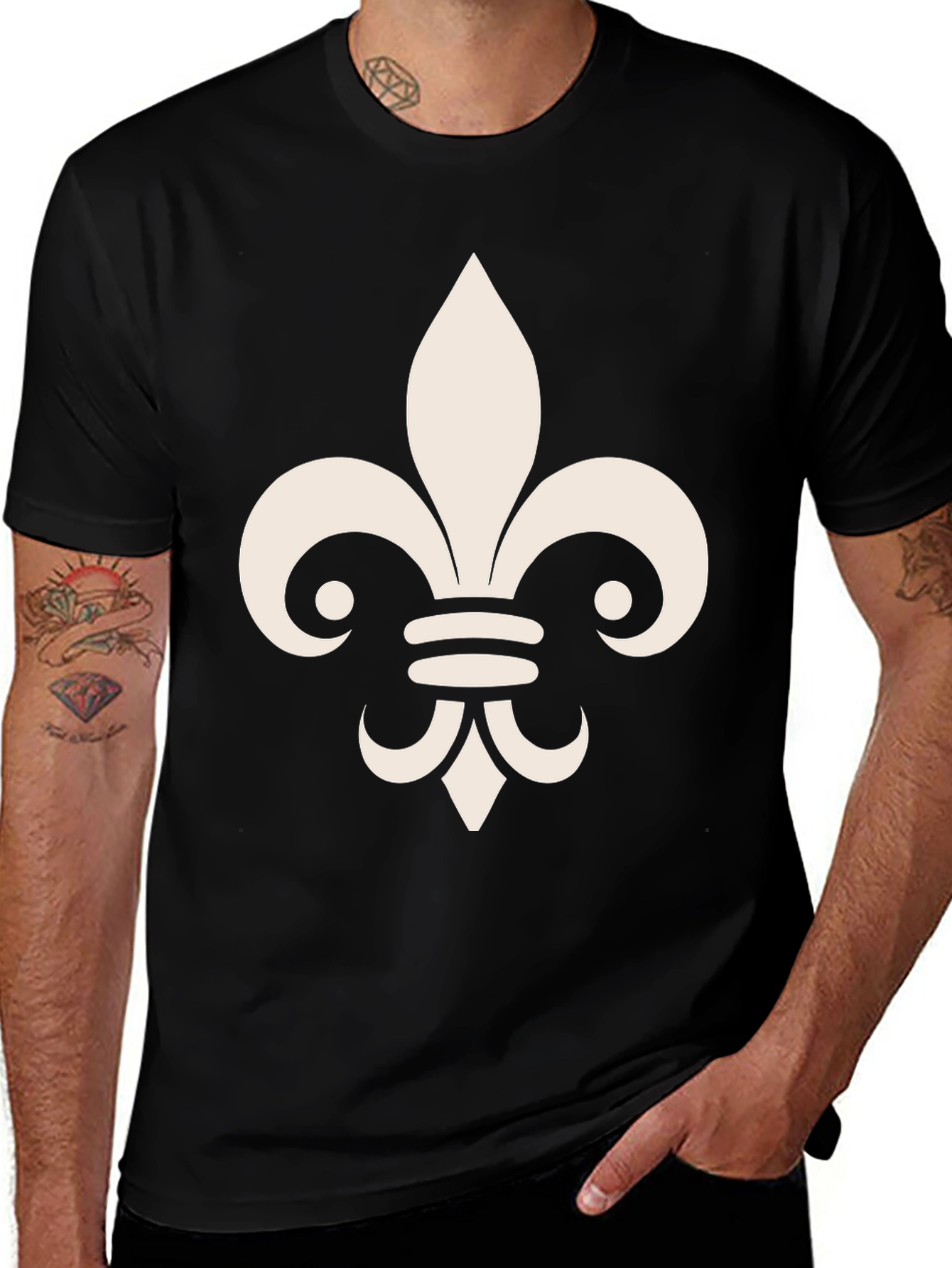 Variant 15 of Fleur-de-lis Graphic Tee - Stylish & Comfortable