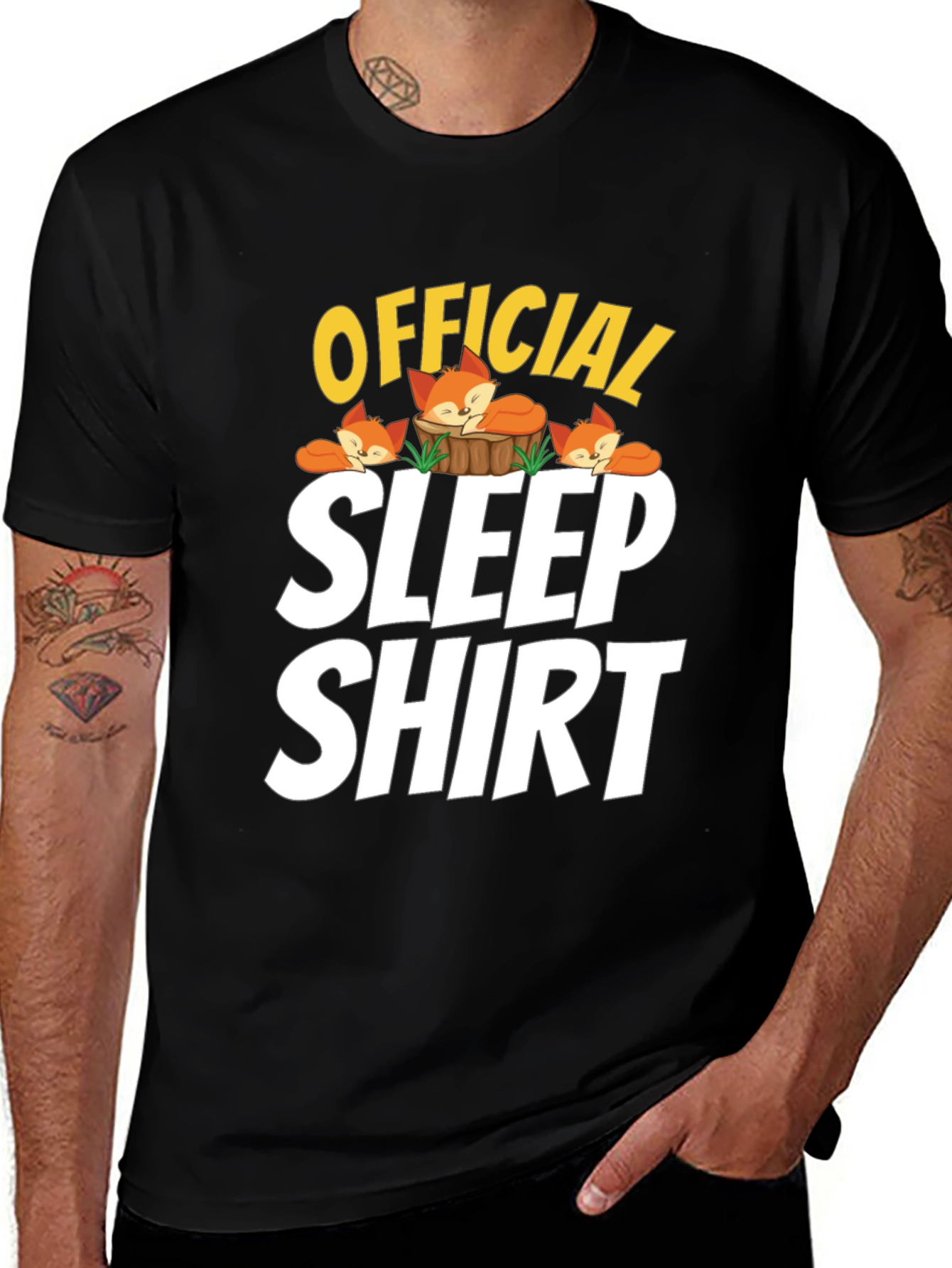 Variant 13 of Official Sleep Shirt - Fox Graphic T-Shirt