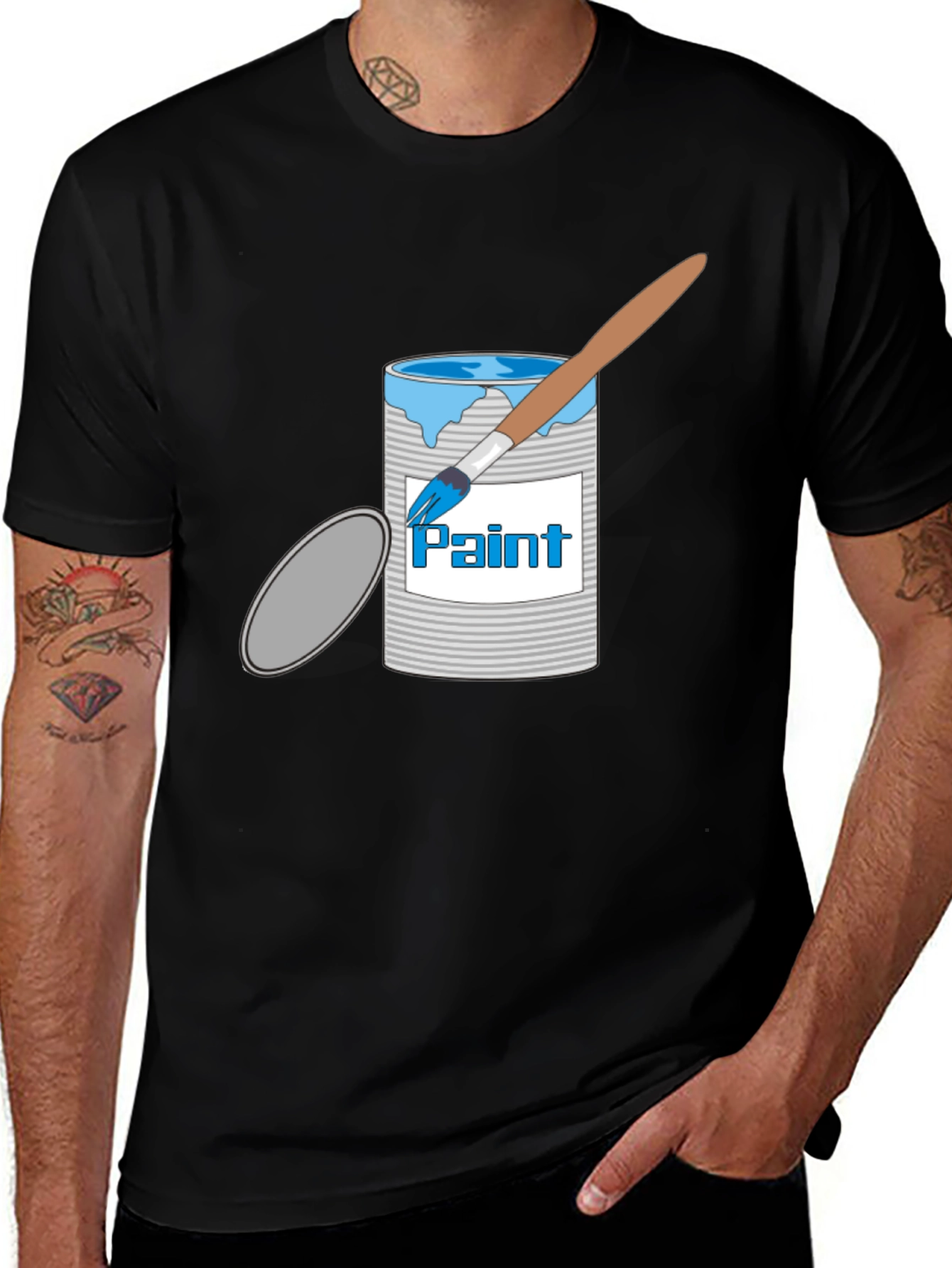 Paint Can T-Shirt - Artistic Graphic Tee