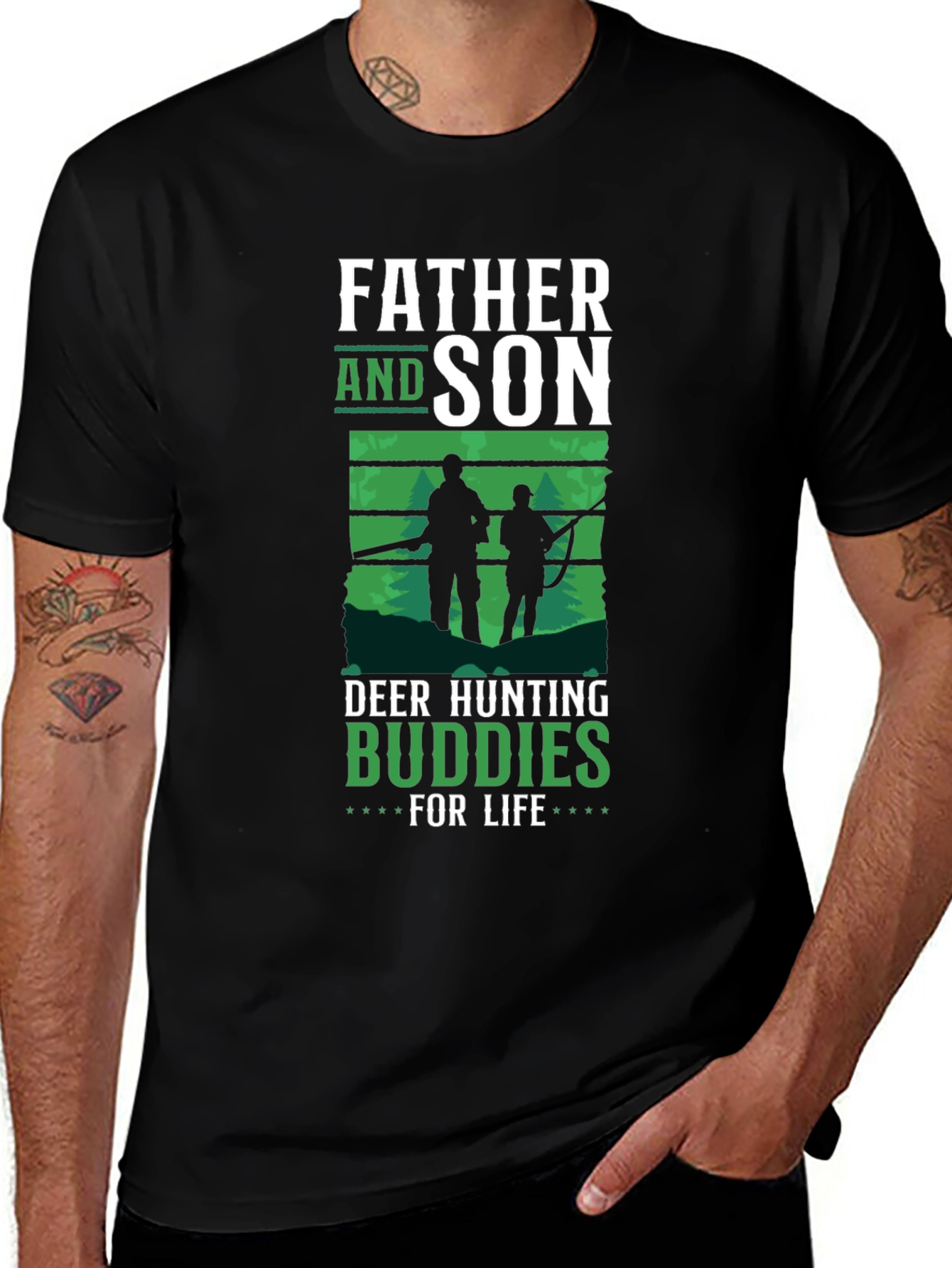 Variant 21 of Father and Son Deer Hunting Buddies T-Shirt