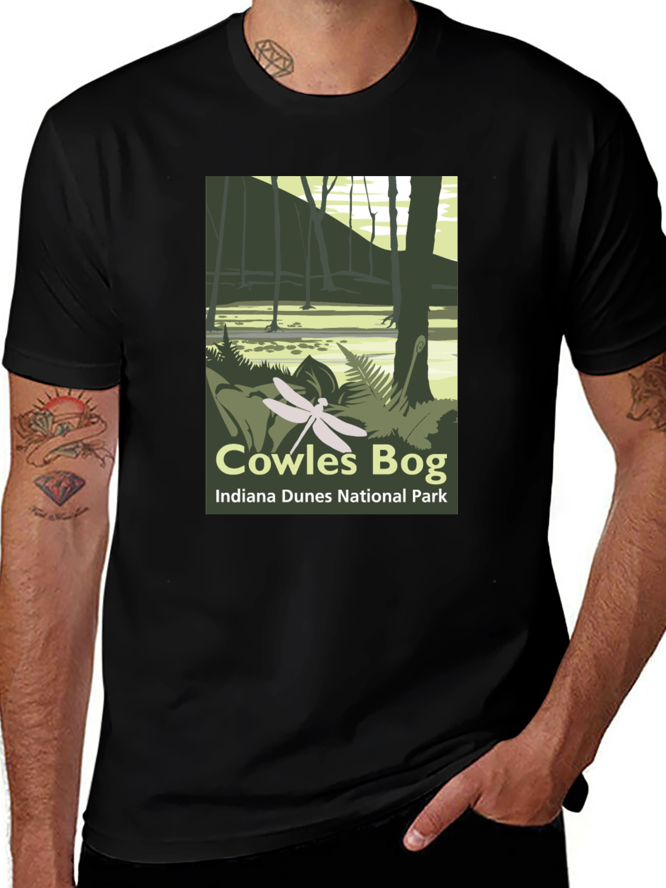 Cowles Bog National Park Black T-Shirt