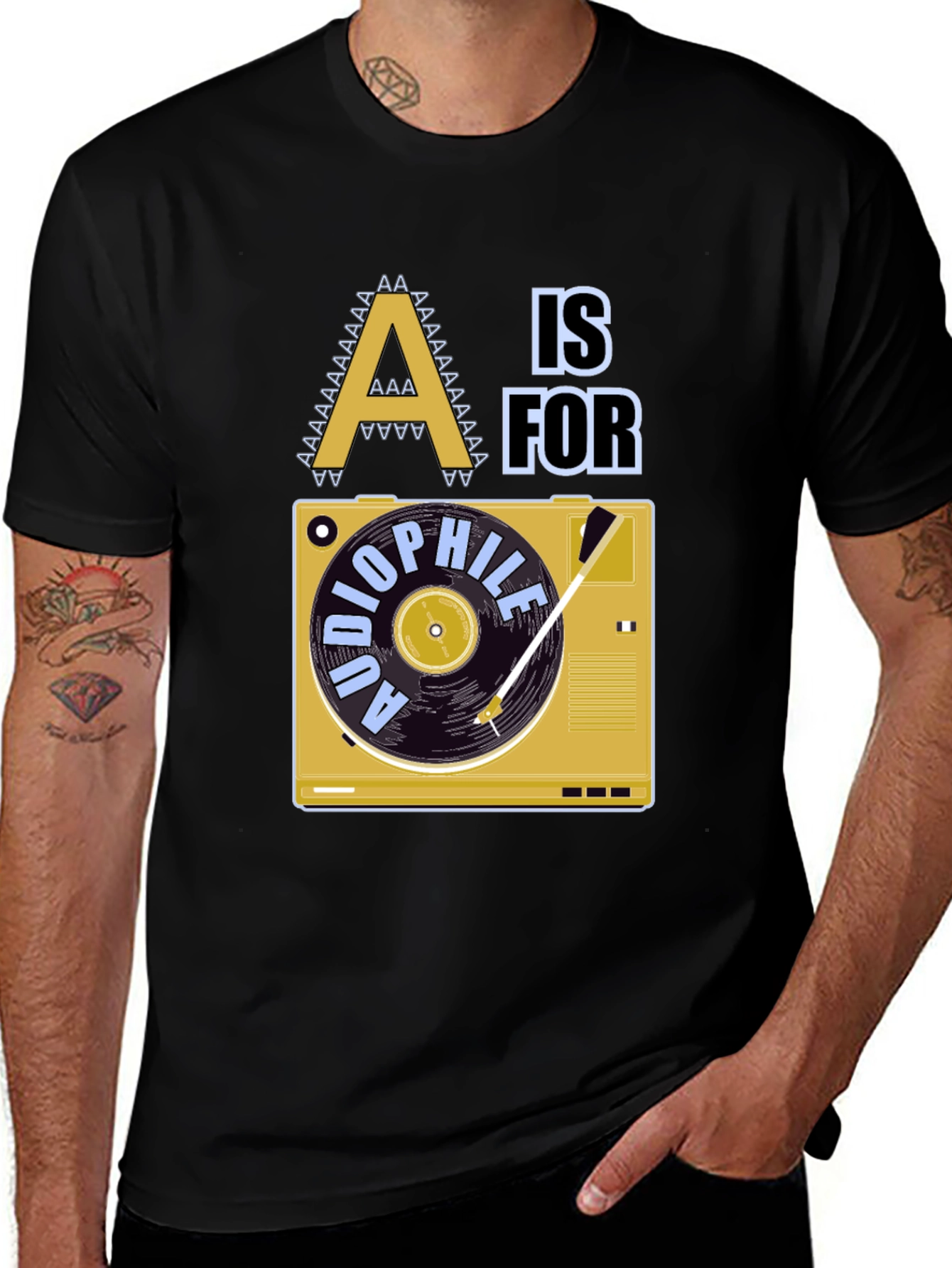 Variant 14 of Audiophile Turntable Graphic T-Shirt