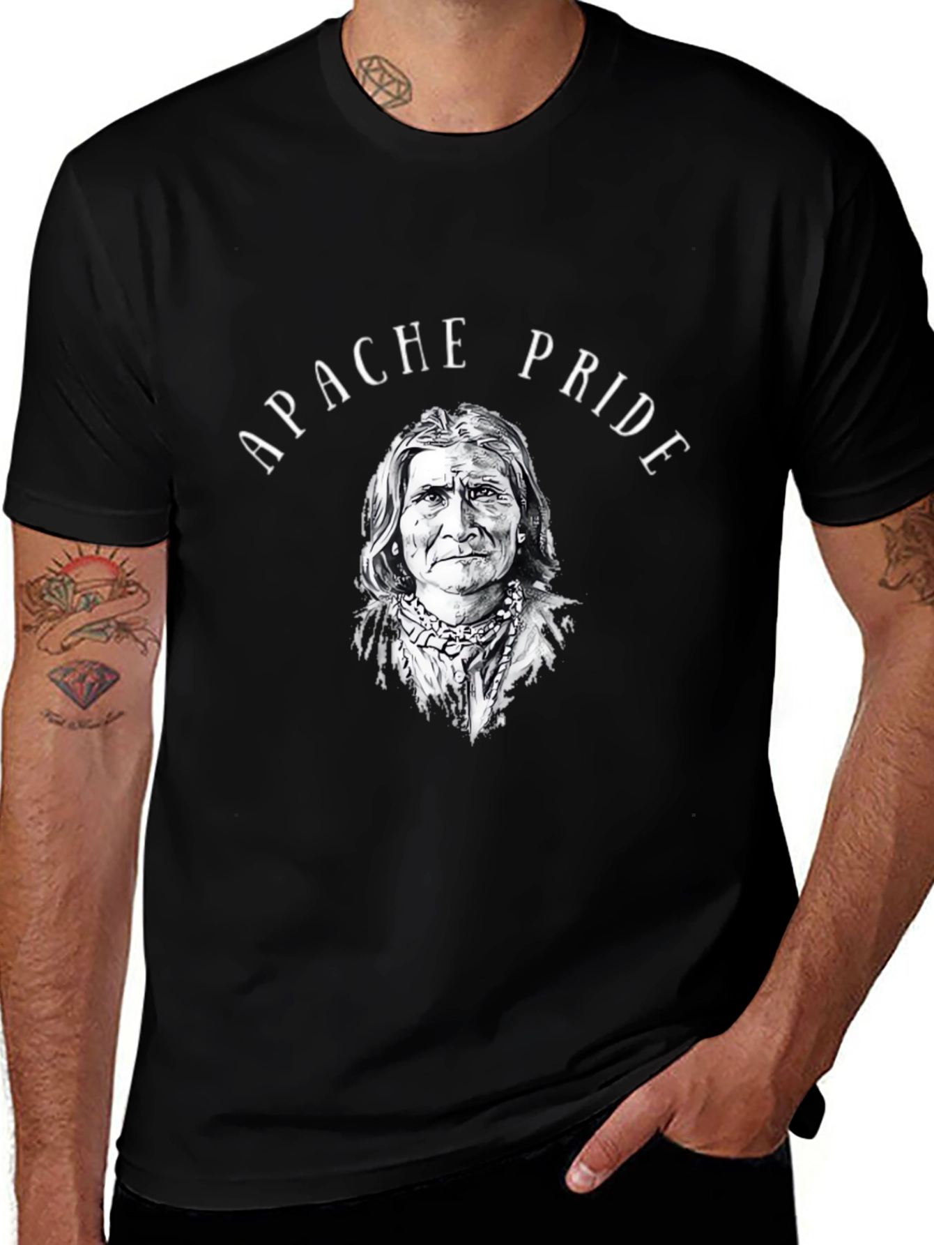 Variant 21 of Apache Pride T-Shirt - Native American Graphic Tee