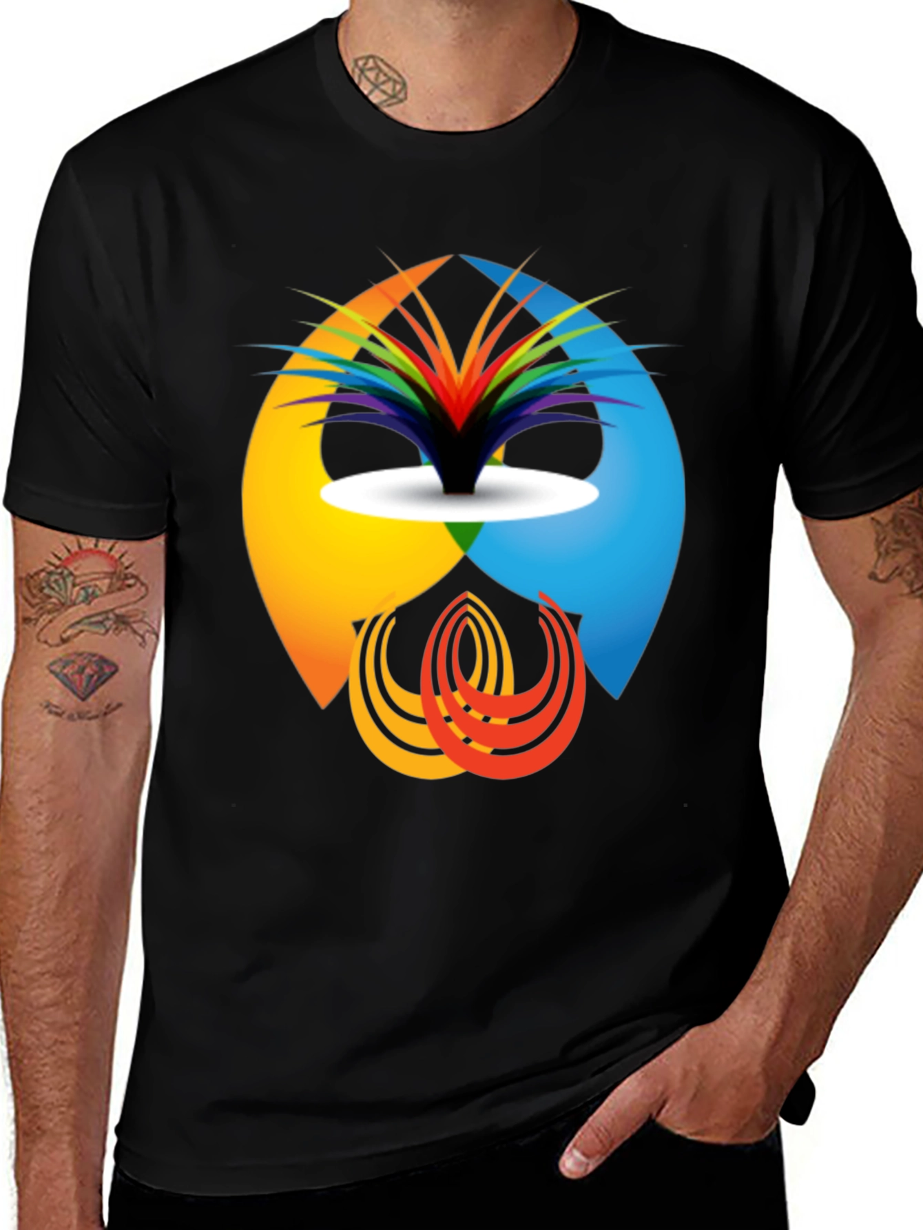 Variant 25 of Abstract Design Graphic Tee - Modern Casual Shirt
