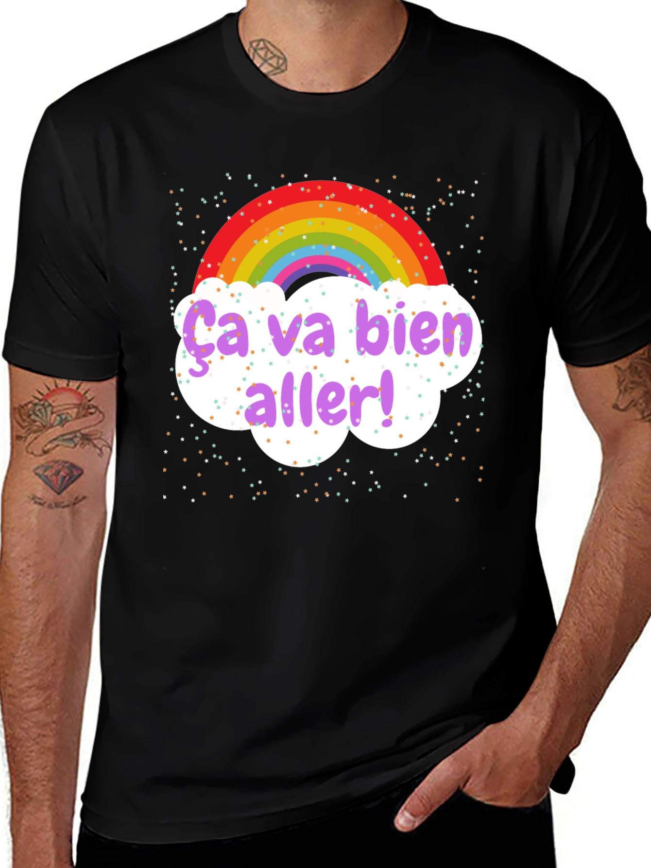 Variant 5 of Rainbow Ça Va Bien Aller! T-Shirt