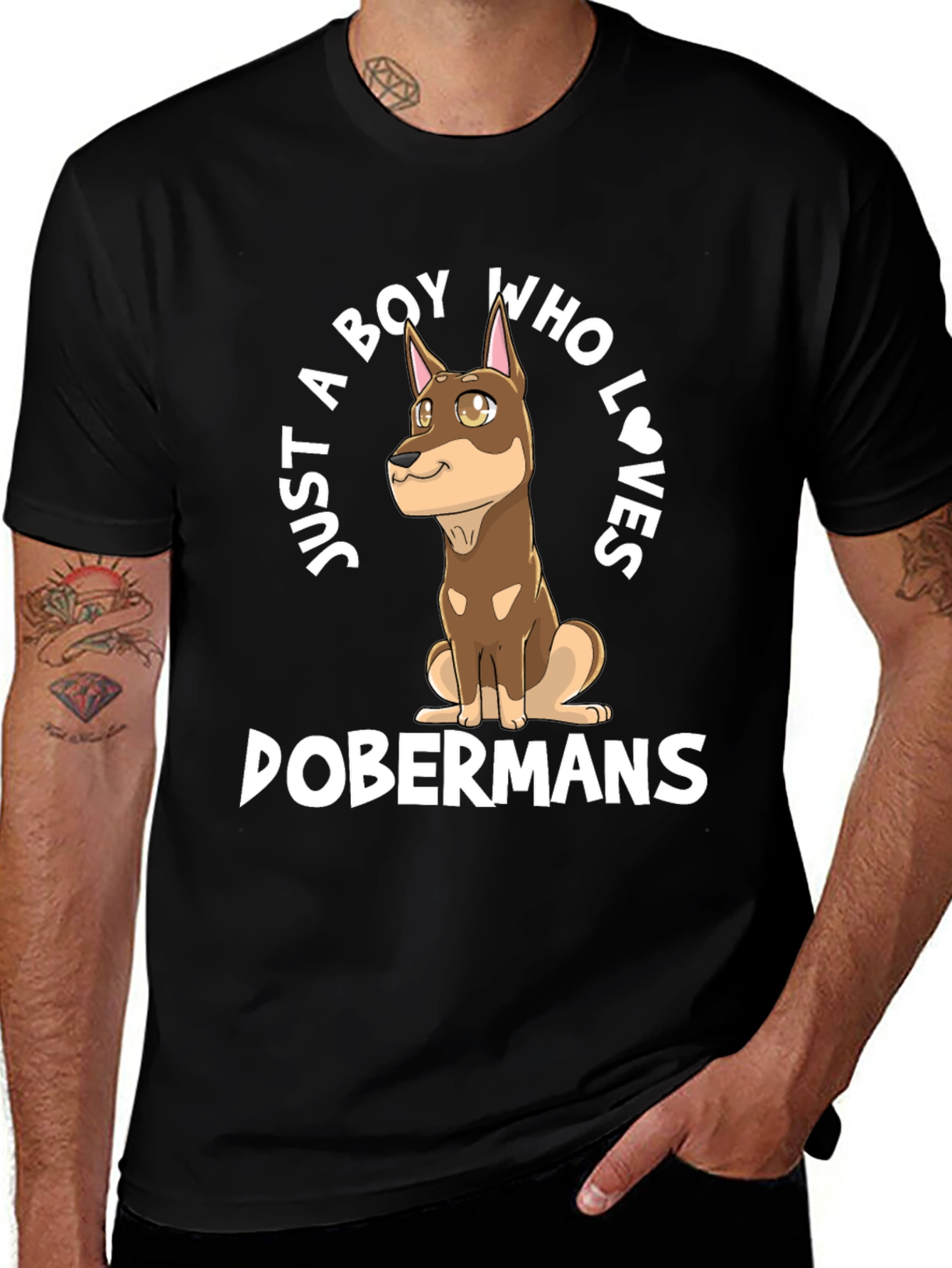 Variant 4 of Boy Who Loves Dobermans T-Shirt