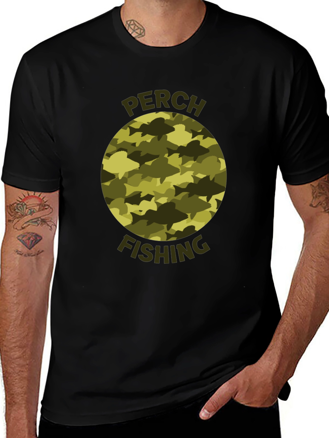Perch Fishing Camo T-Shirt