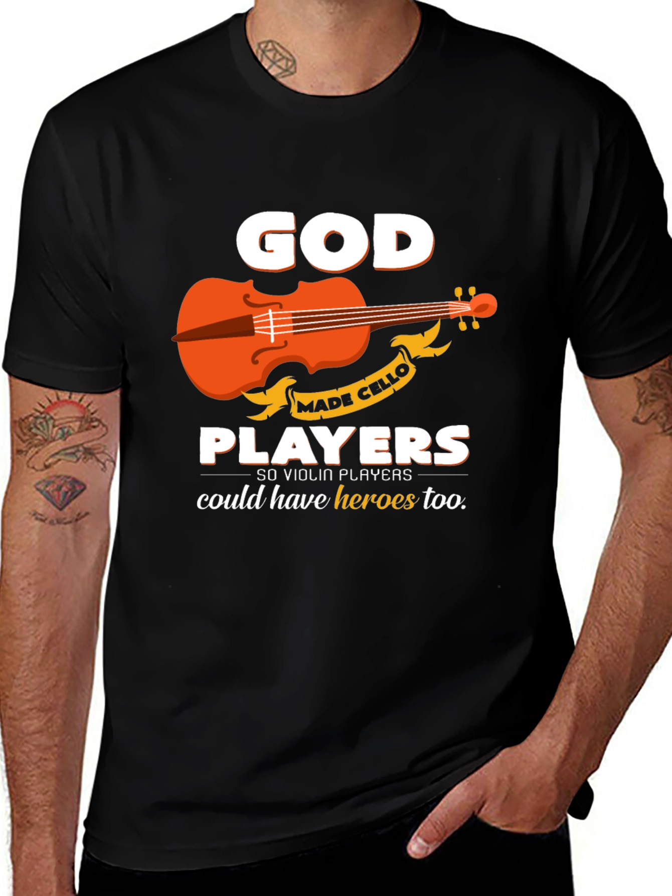 Variant 30 of God Made Cello Players T-Shirt