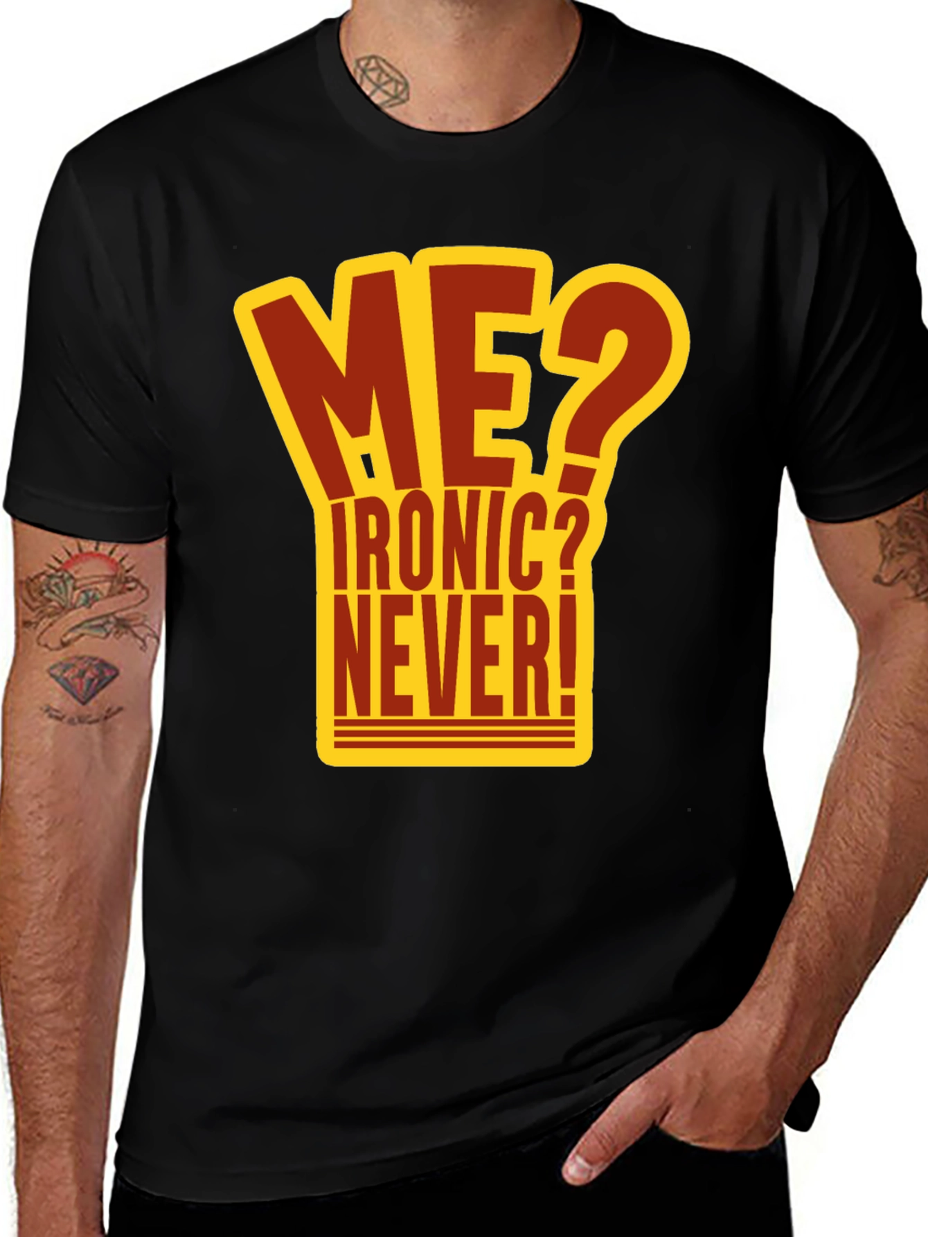 Variant 20 of Ironic? Never! Graphic T-Shirt