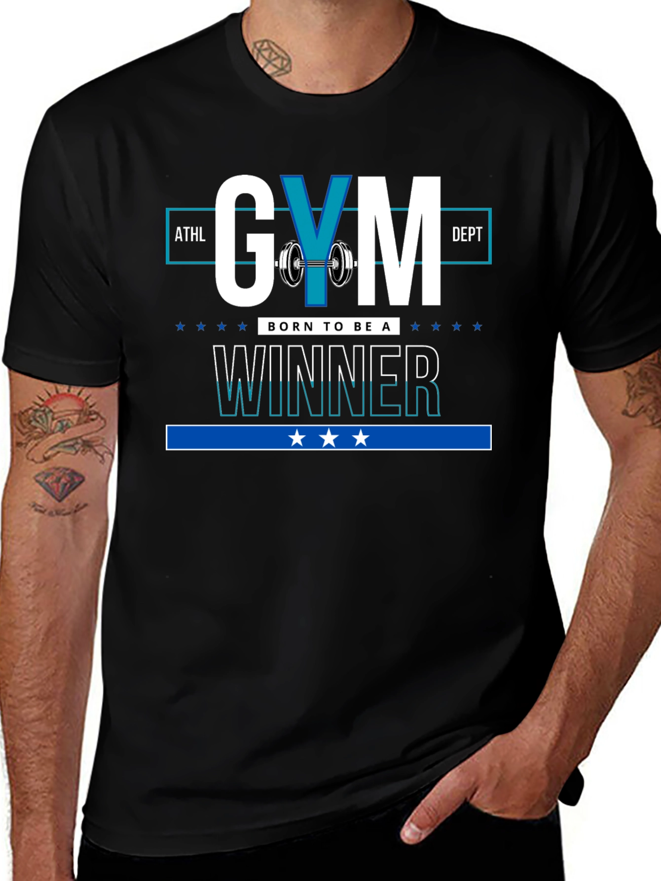 Variant 30 of Gym Winner Graphic Print T-Shirt