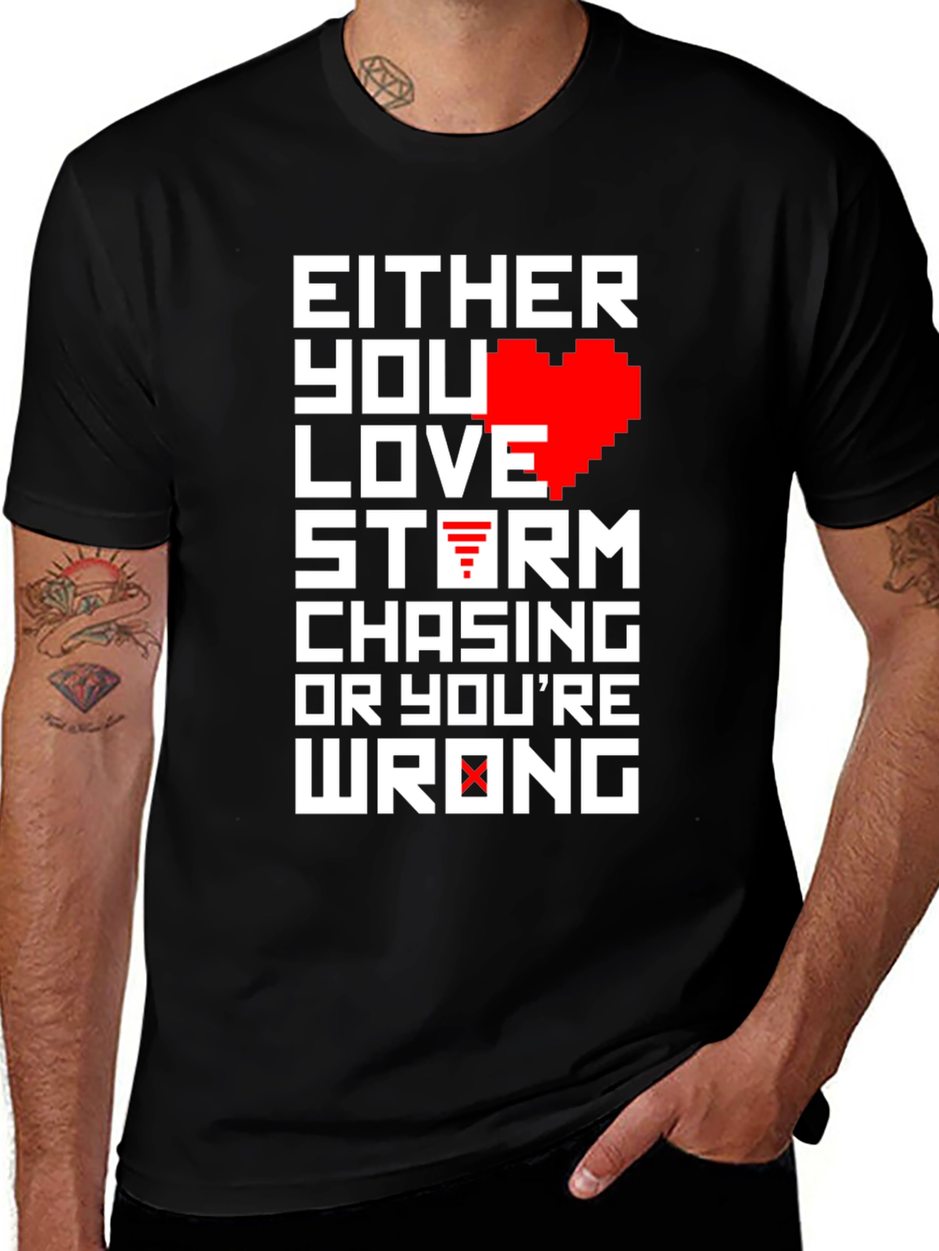 Variant 15 of Love Storm Chasing T-Shirt - Funny Weather Tee