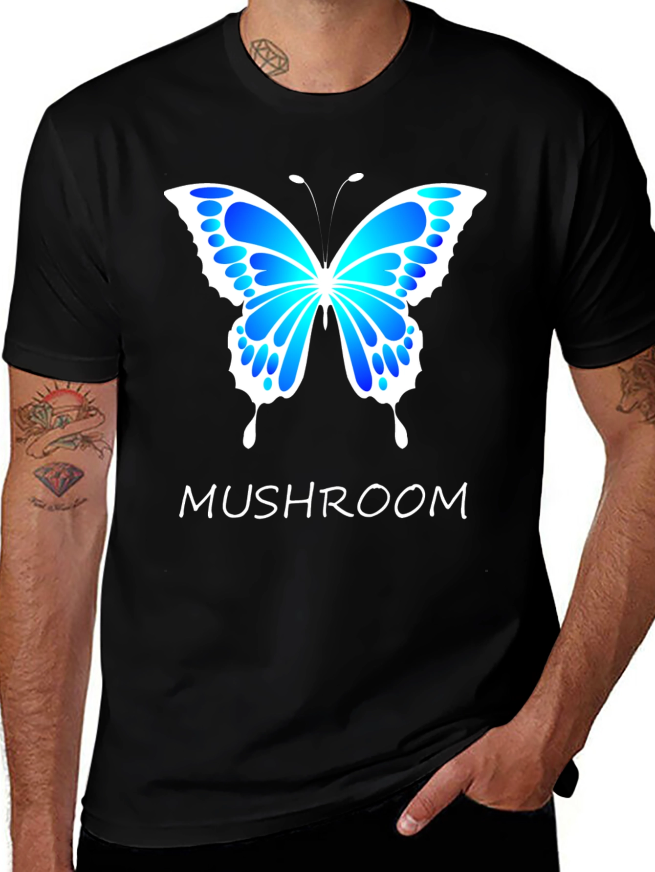 Variant 3 of Mushroom Butterfly Graphic T-Shirt