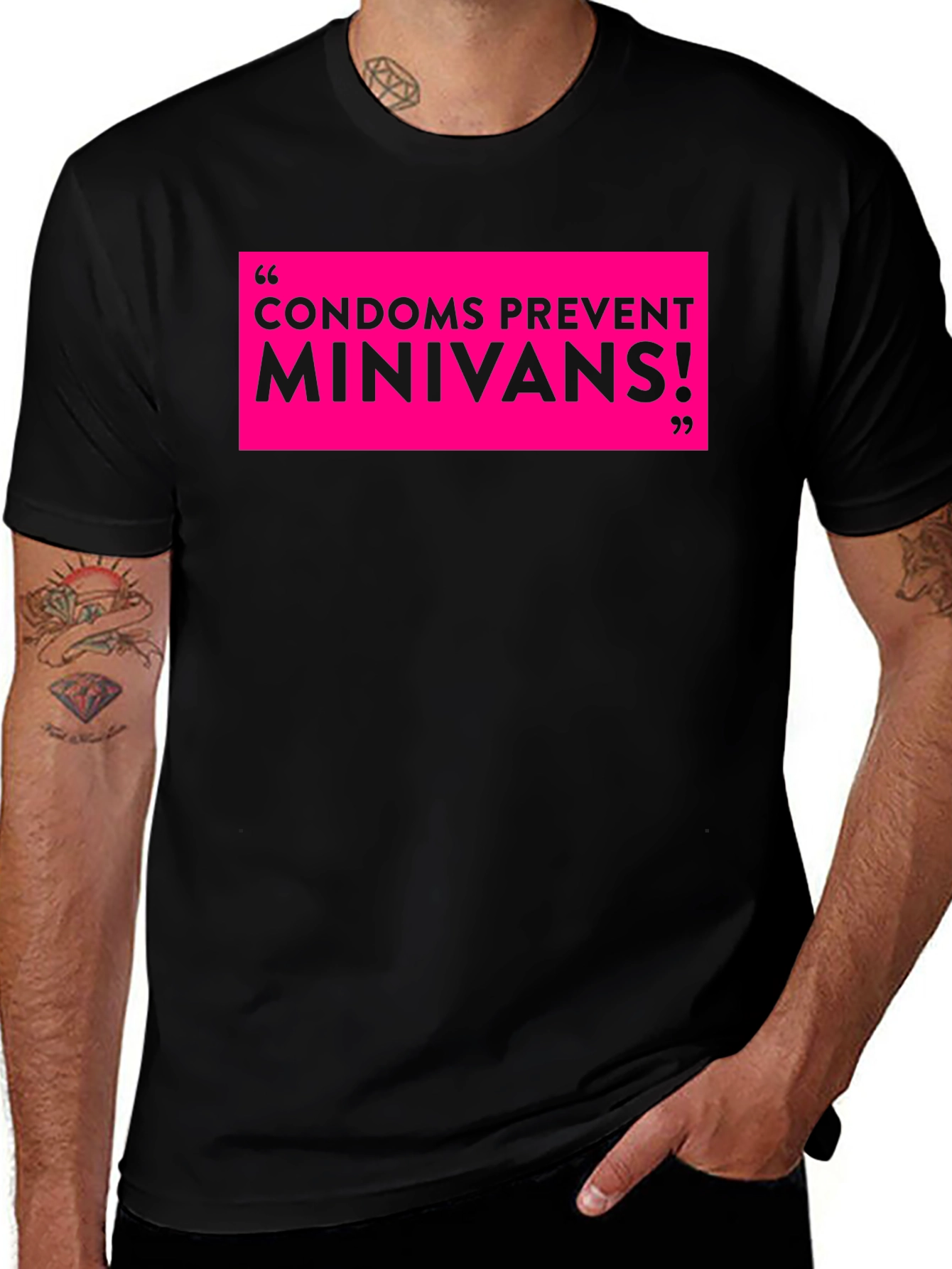 Variant 29 of Funny Condoms Prevent Minivans Graphic Tee