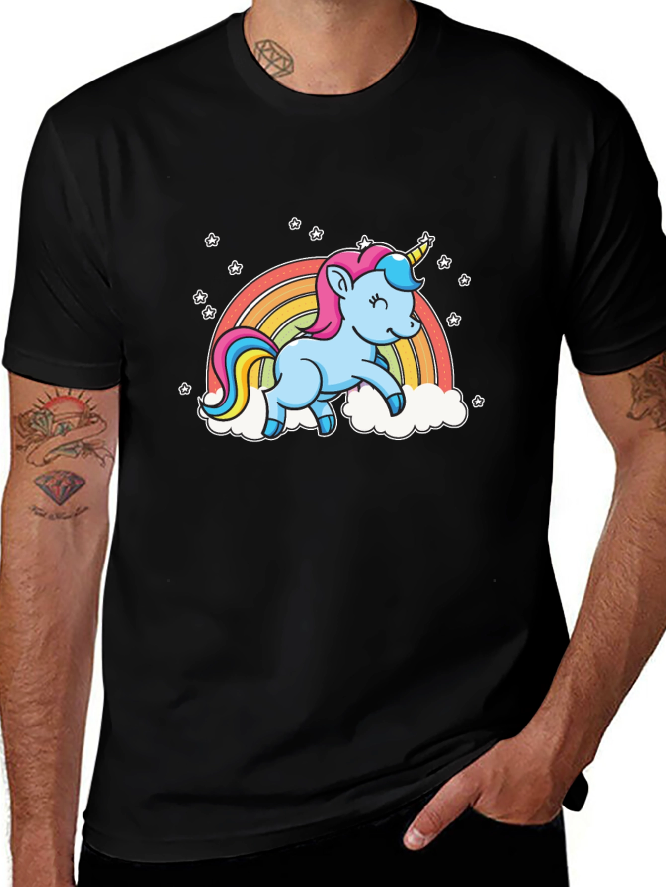 Variant 4 of Unicorn Rainbow Graphic T-Shirt