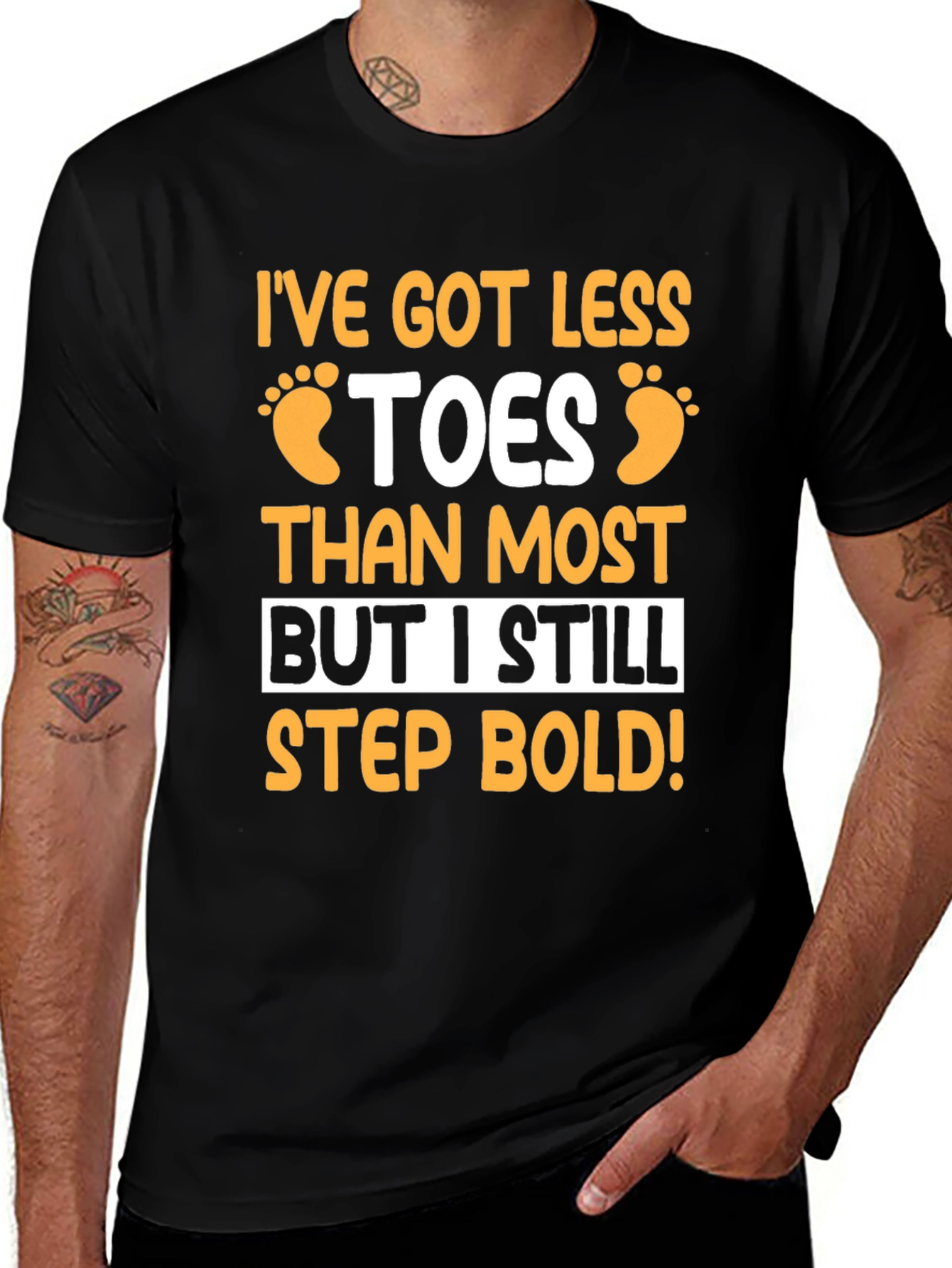 Variant 14 of Less Toes Step Boldly Graphic Tee