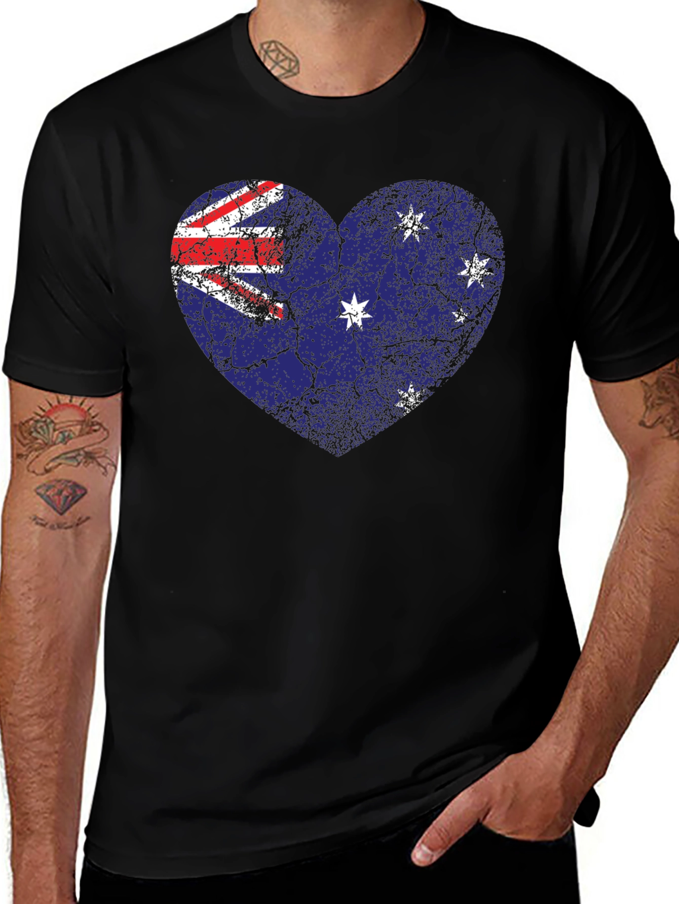 Variant 10 of Australia Flag Heart T-Shirt