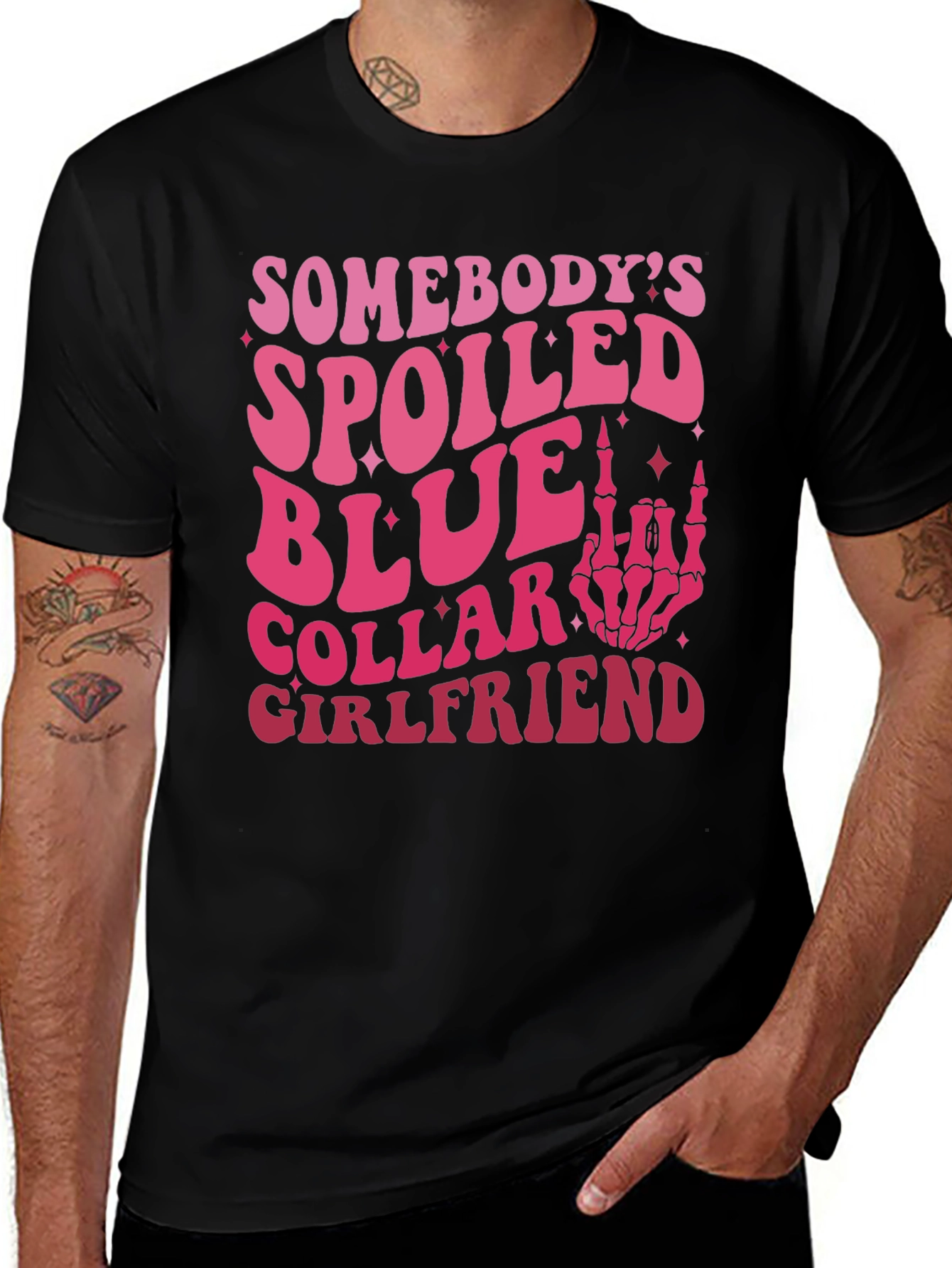 Variant 9 of Spoiled Blue Collar Girlfriend Graphic Tee