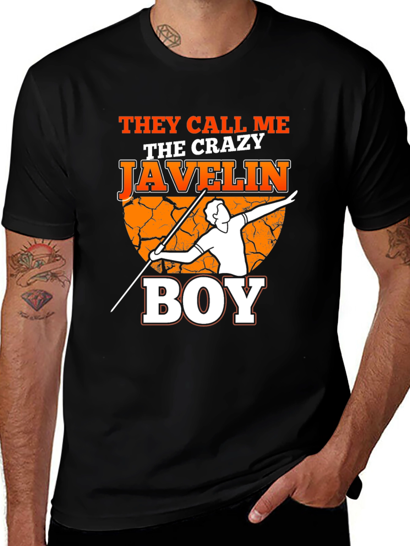 Variant 24 of Crazy Javelin Boy T-Shirt - Unique Sports Tee